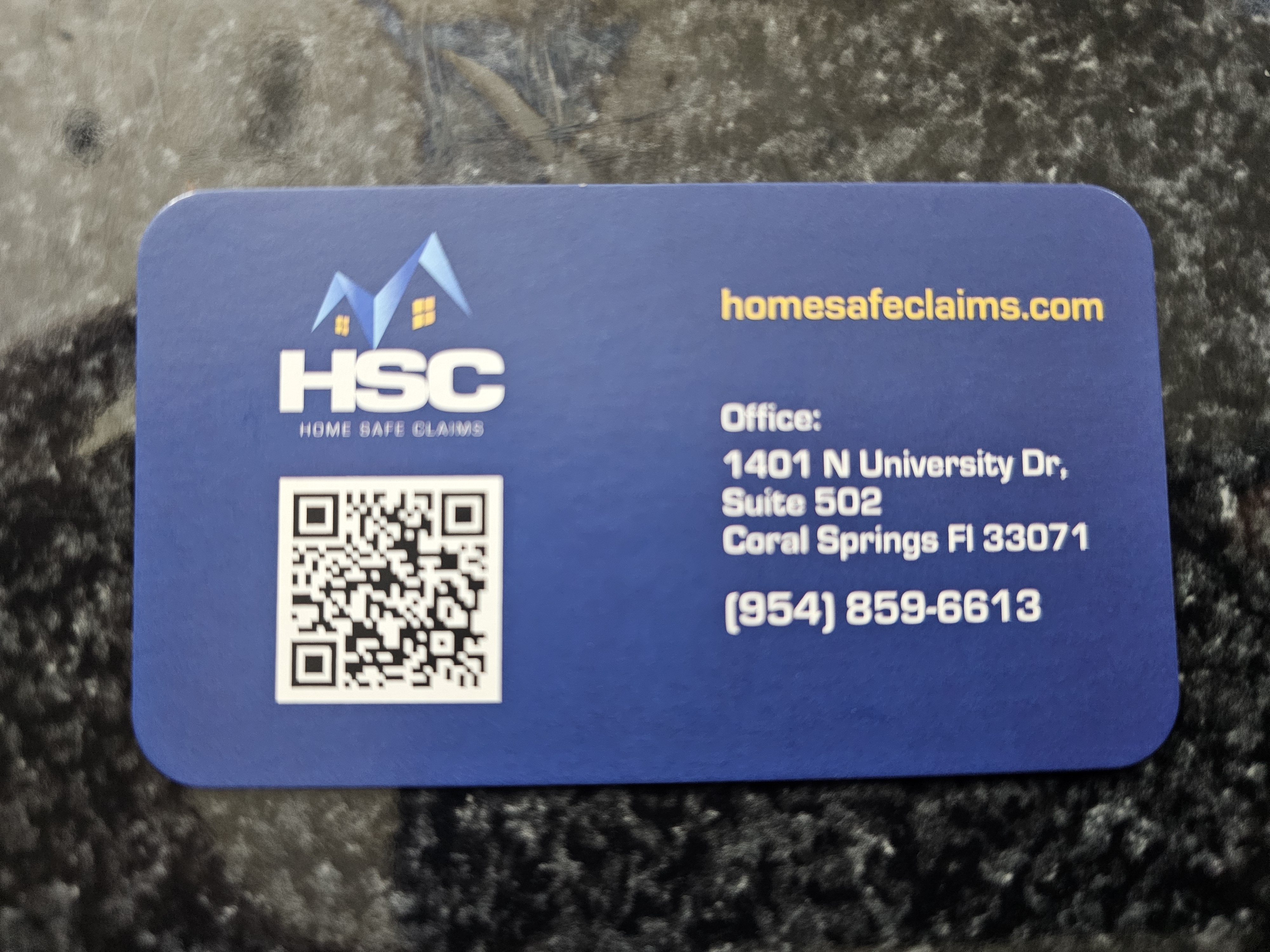 Back of business card