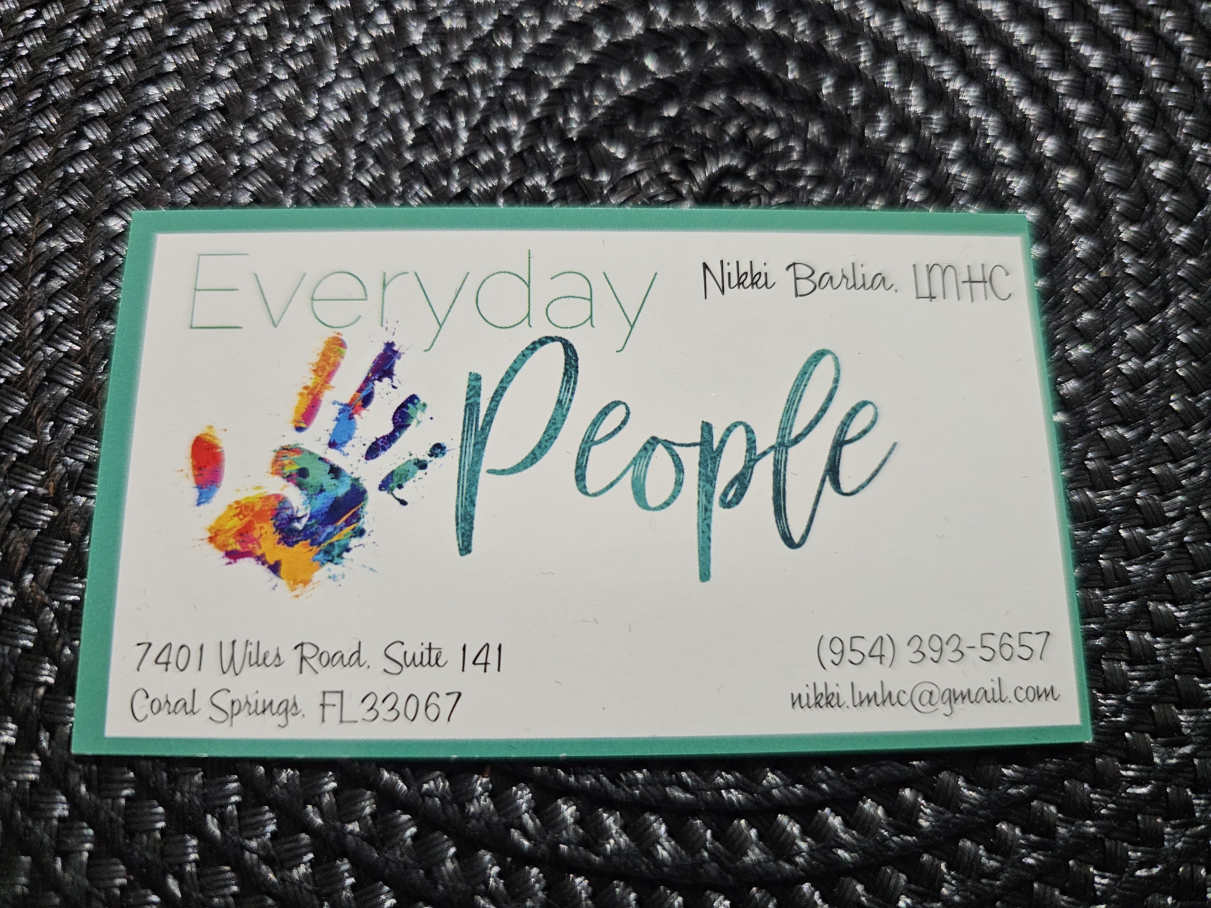 Front of business card