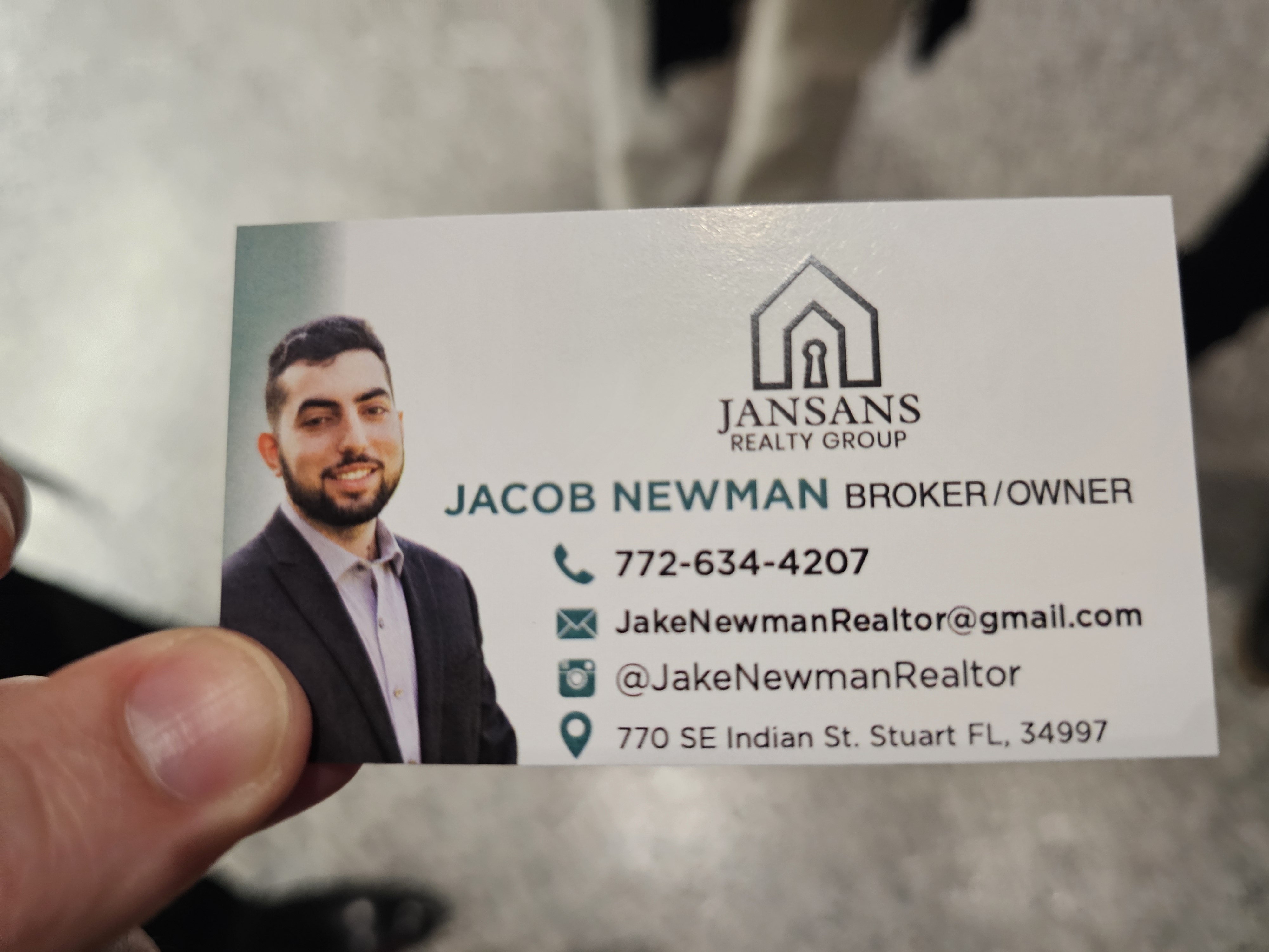 Front of business card