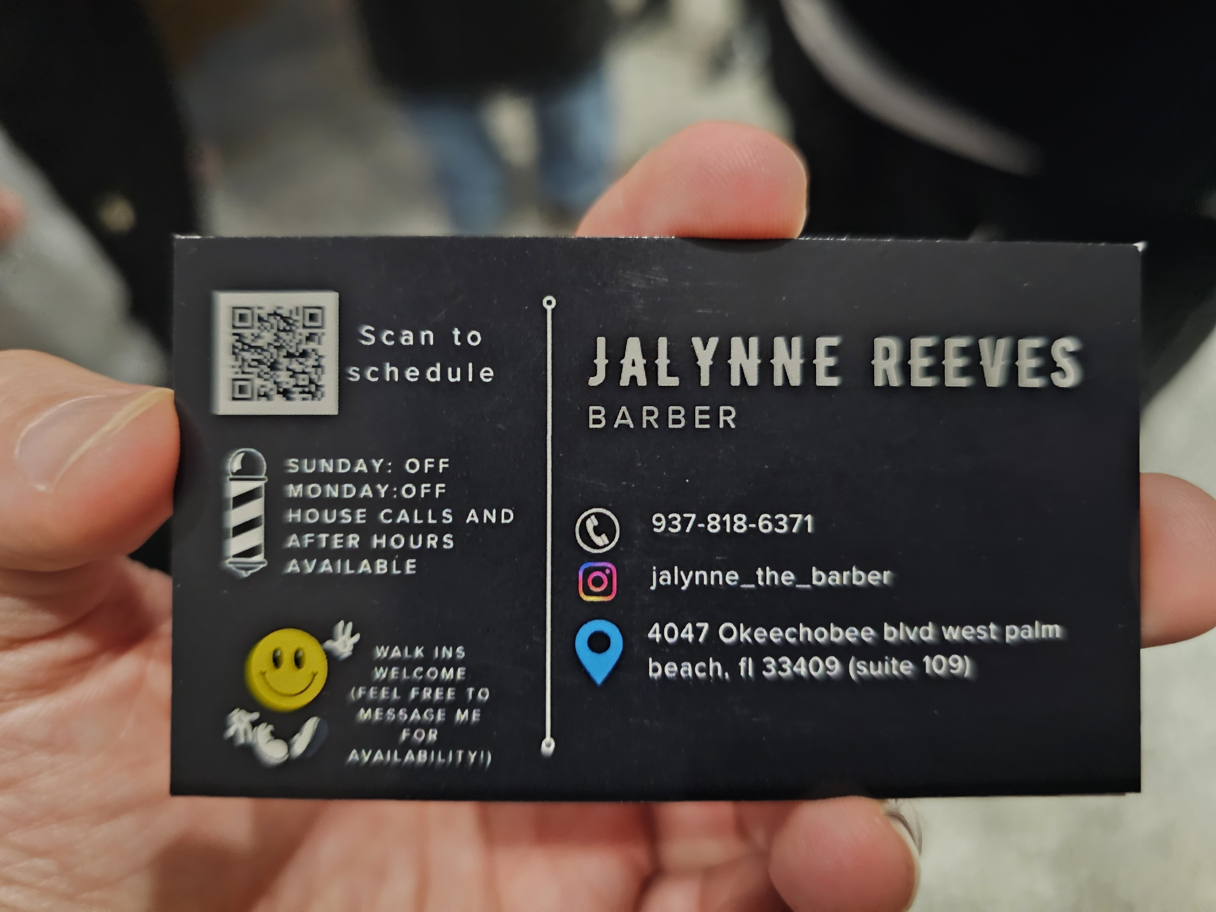 Front of business card