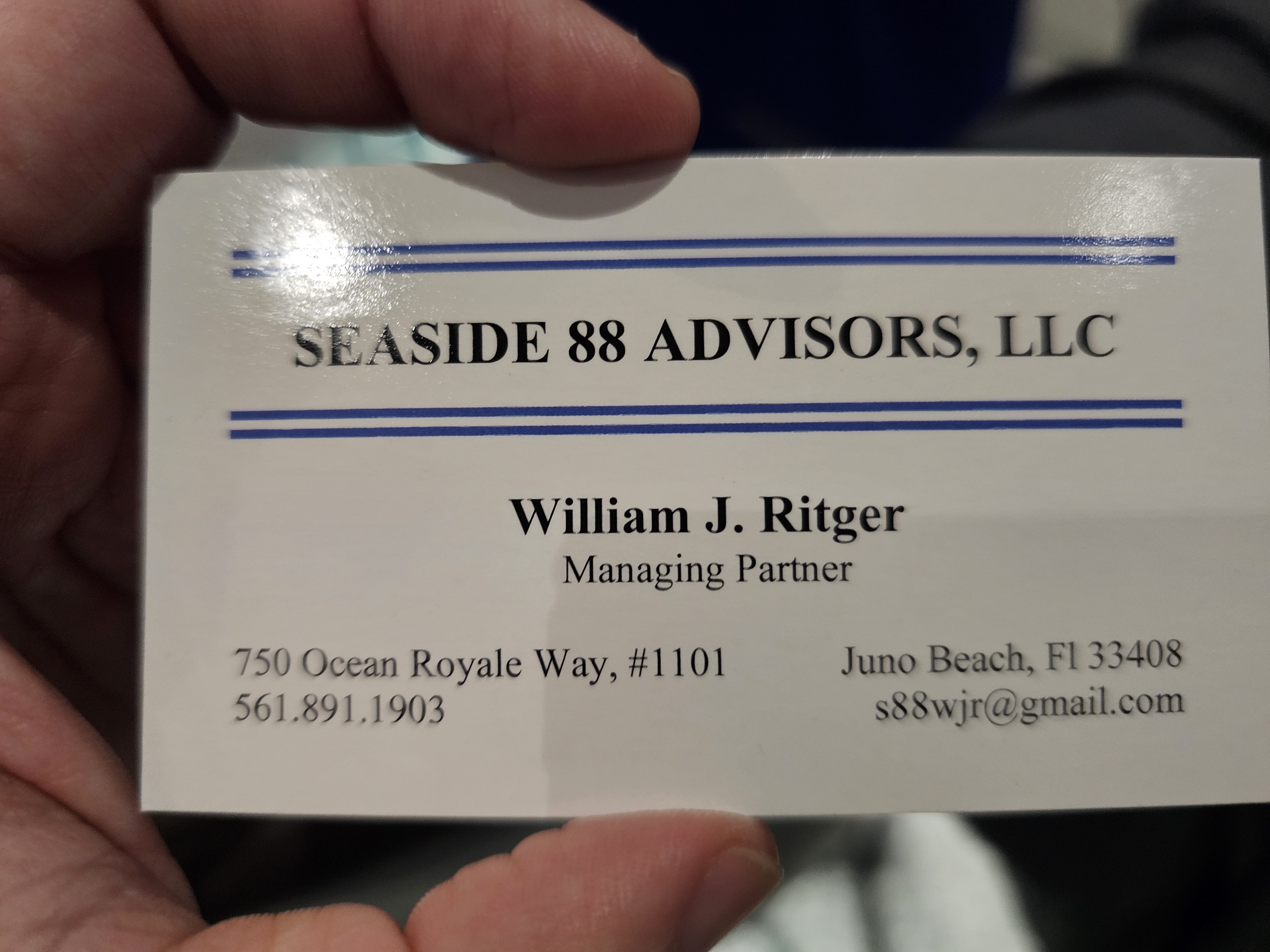 Front of business card