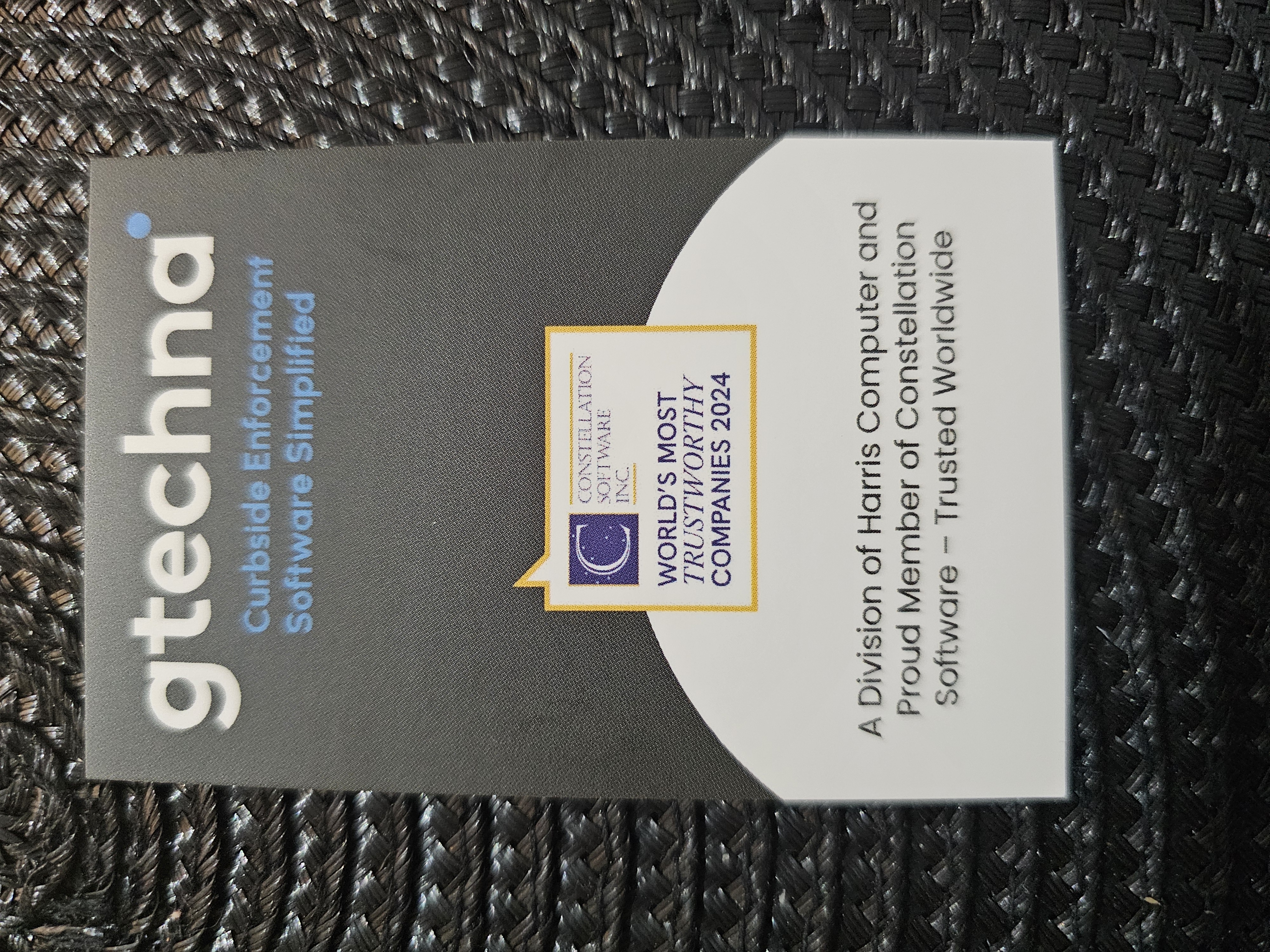 Back of business card