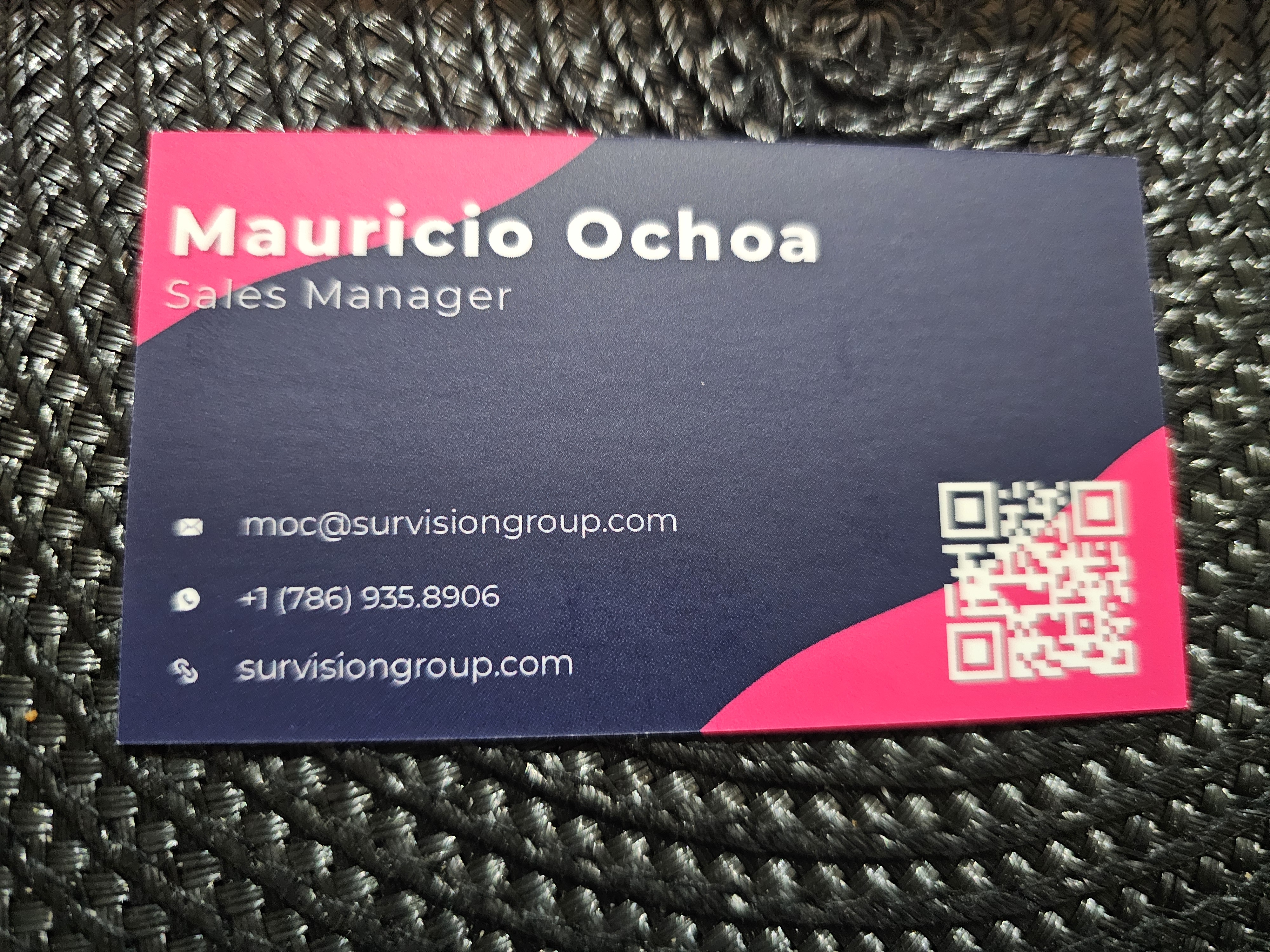 Front of business card