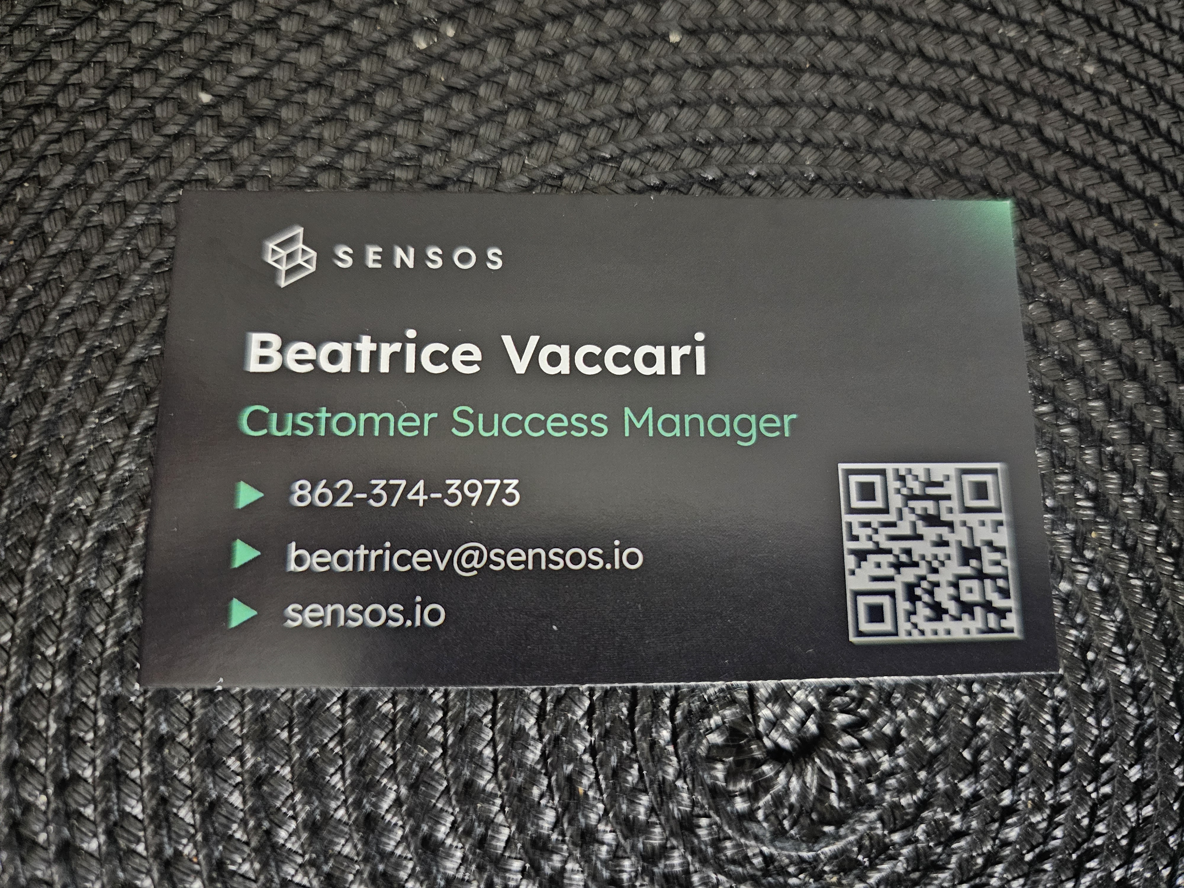 Front of business card