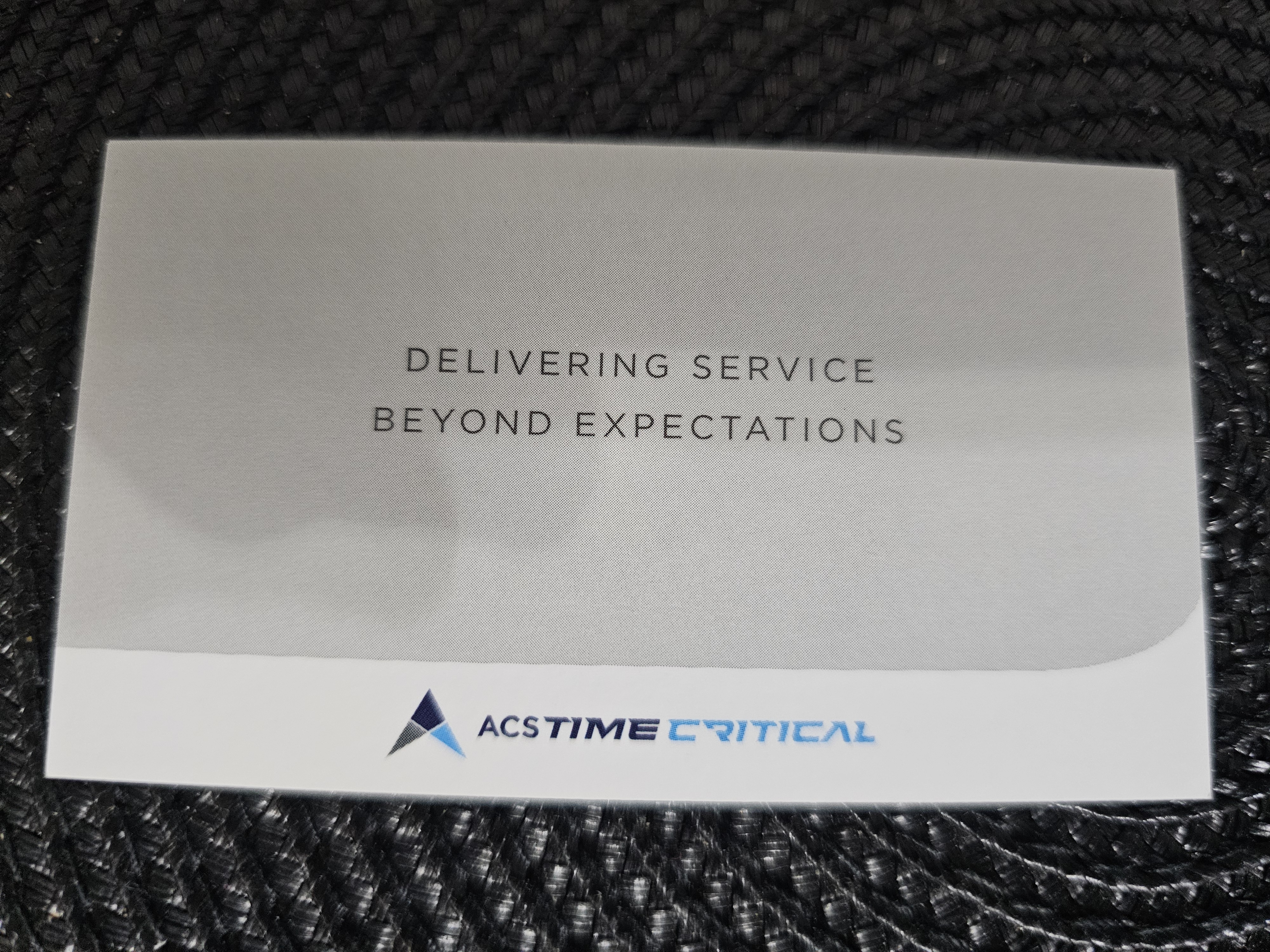 Back of business card