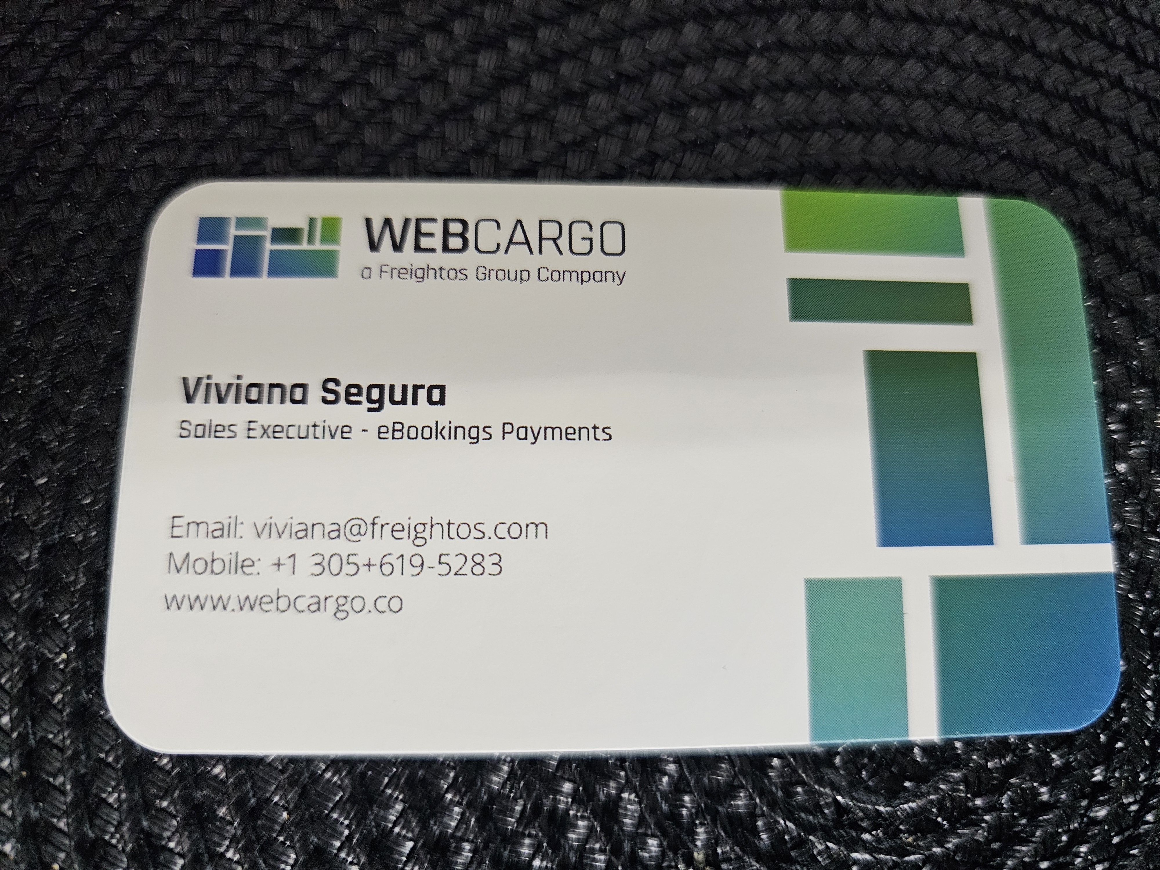Front of business card