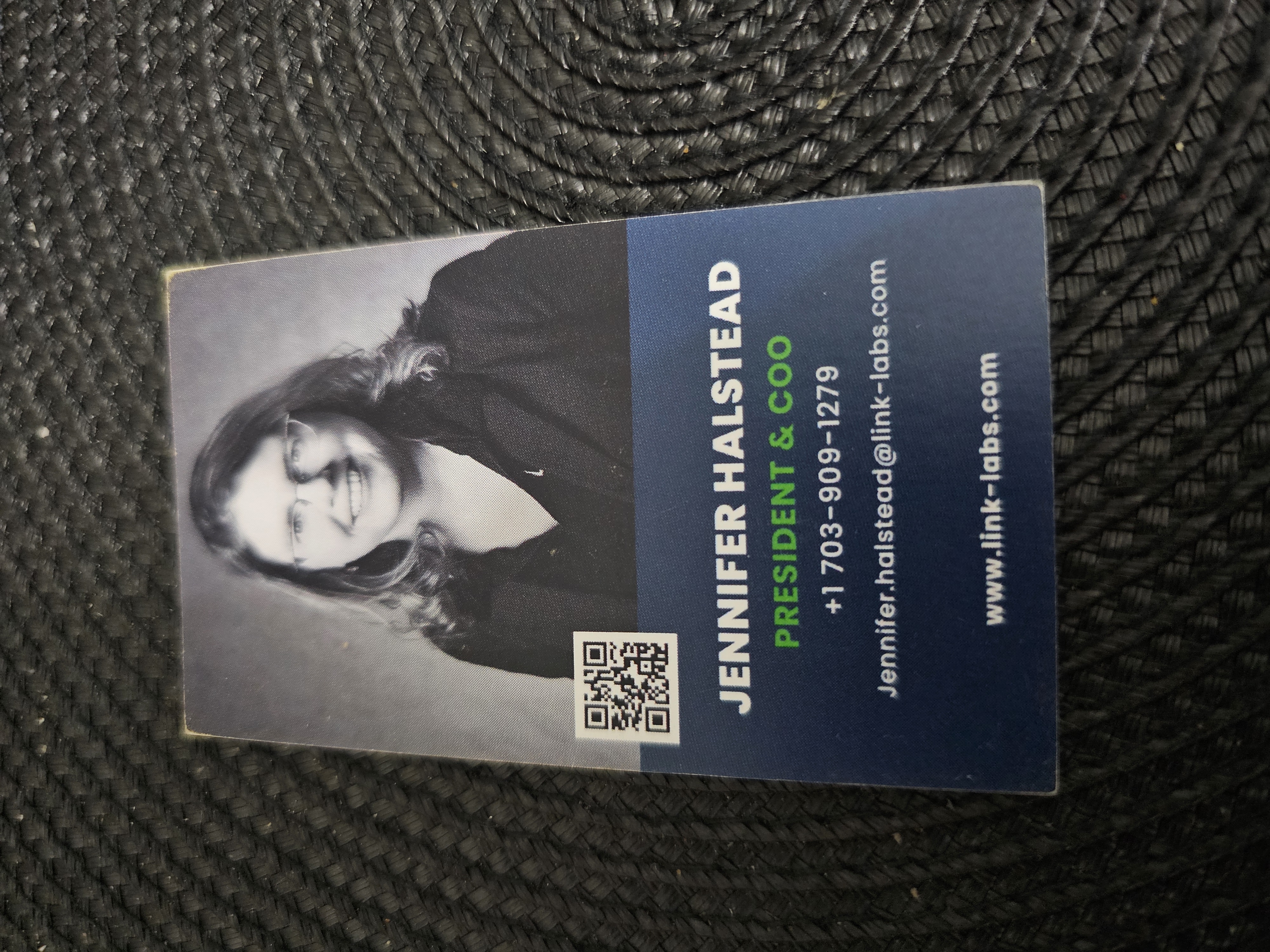 Front of business card