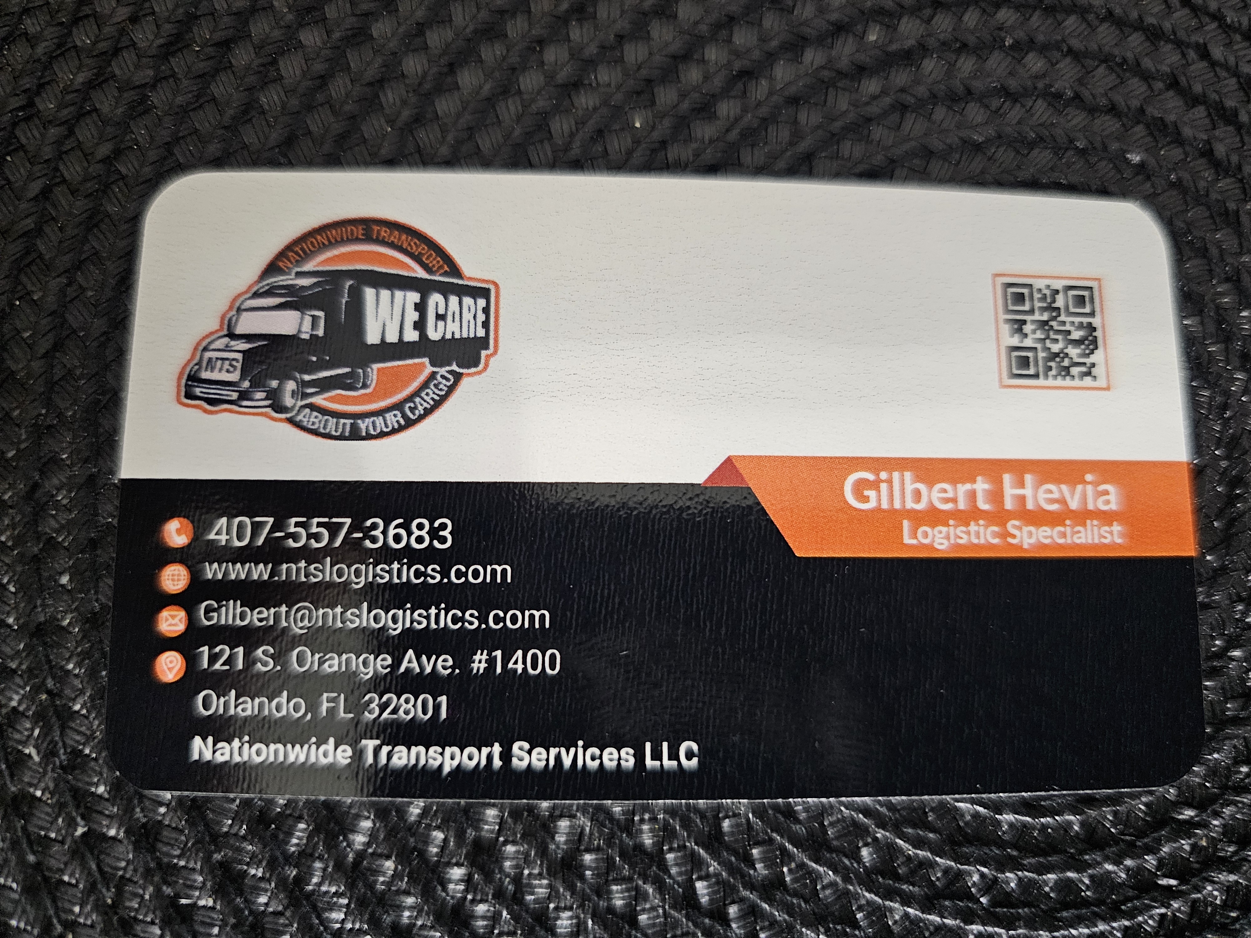 Front of business card