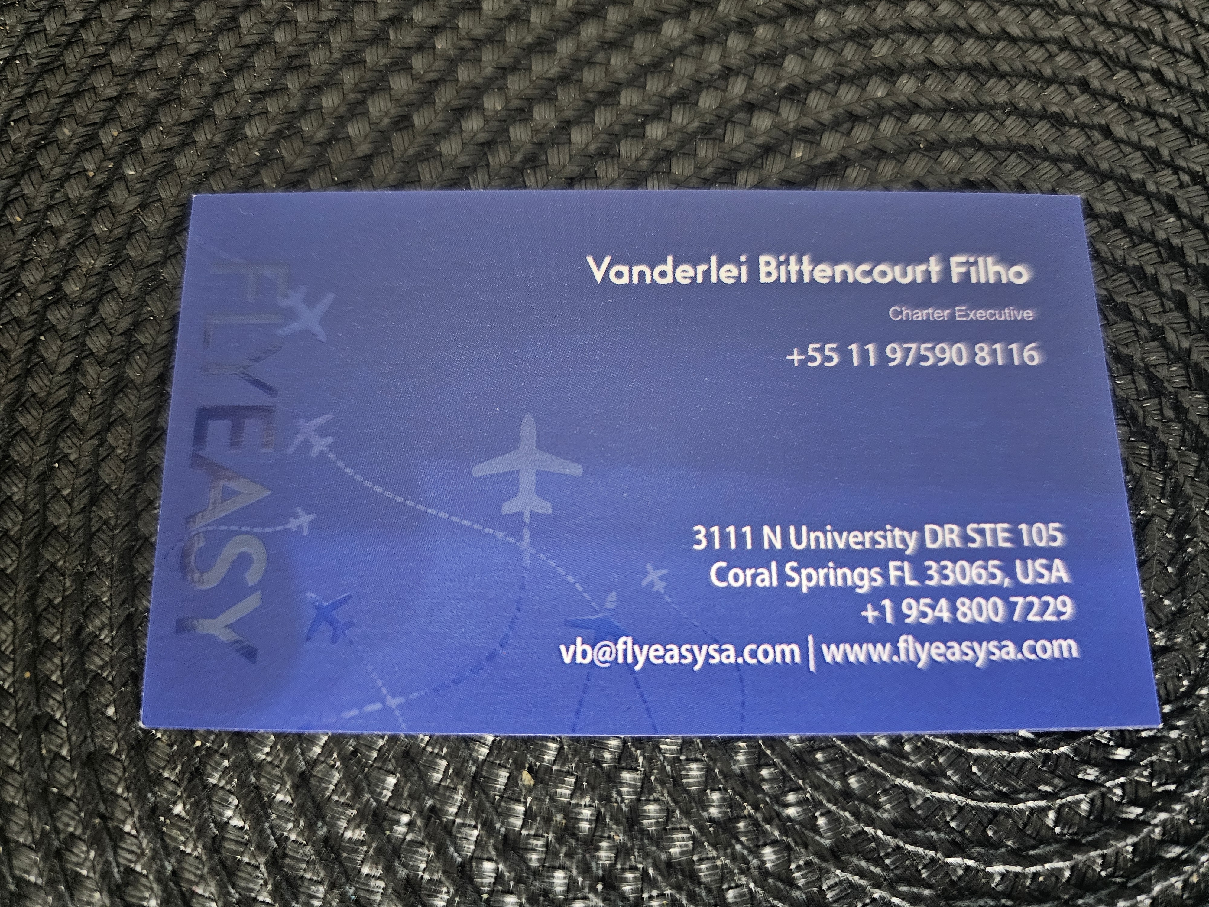 Front of business card