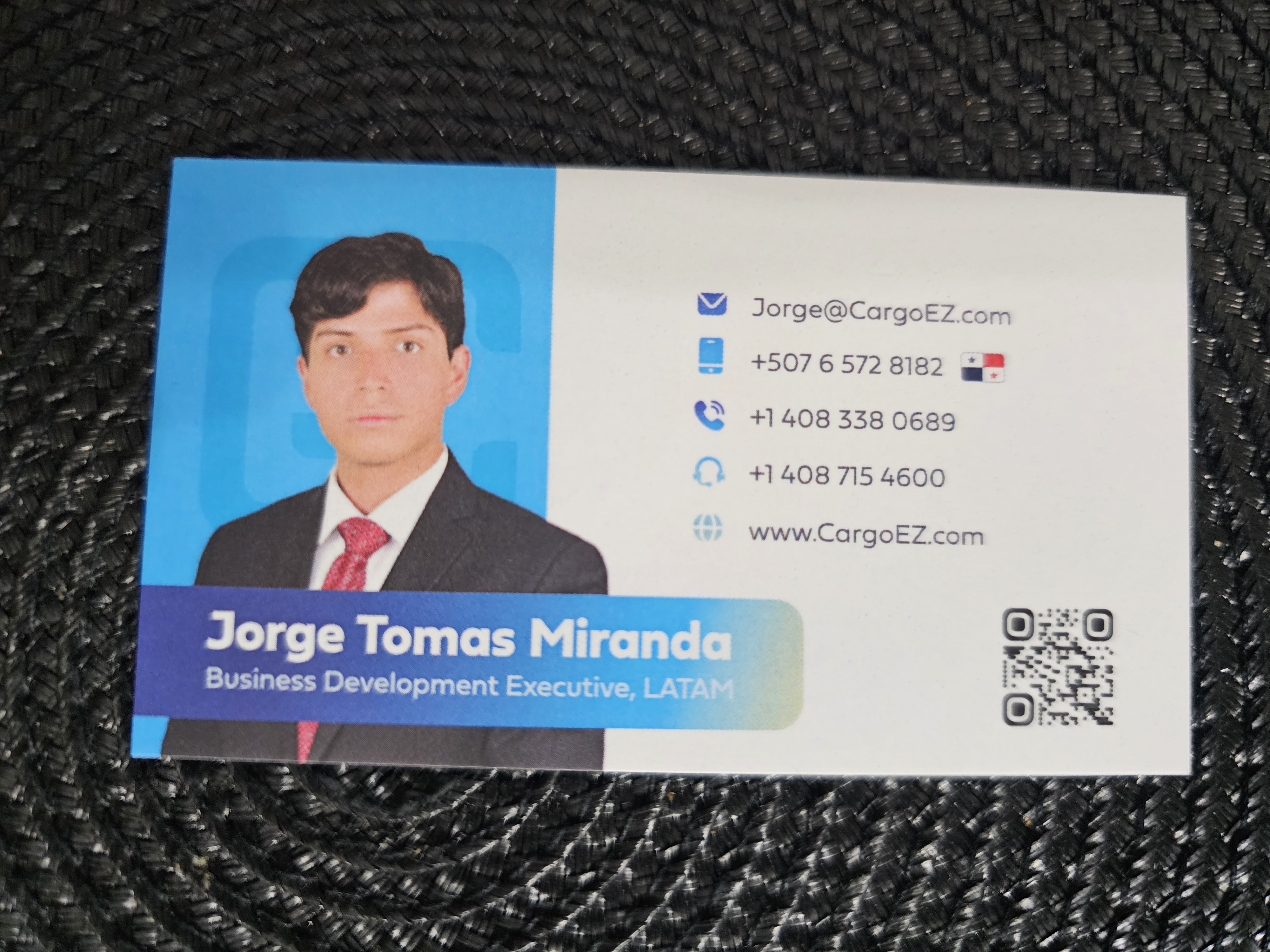 Front of business card