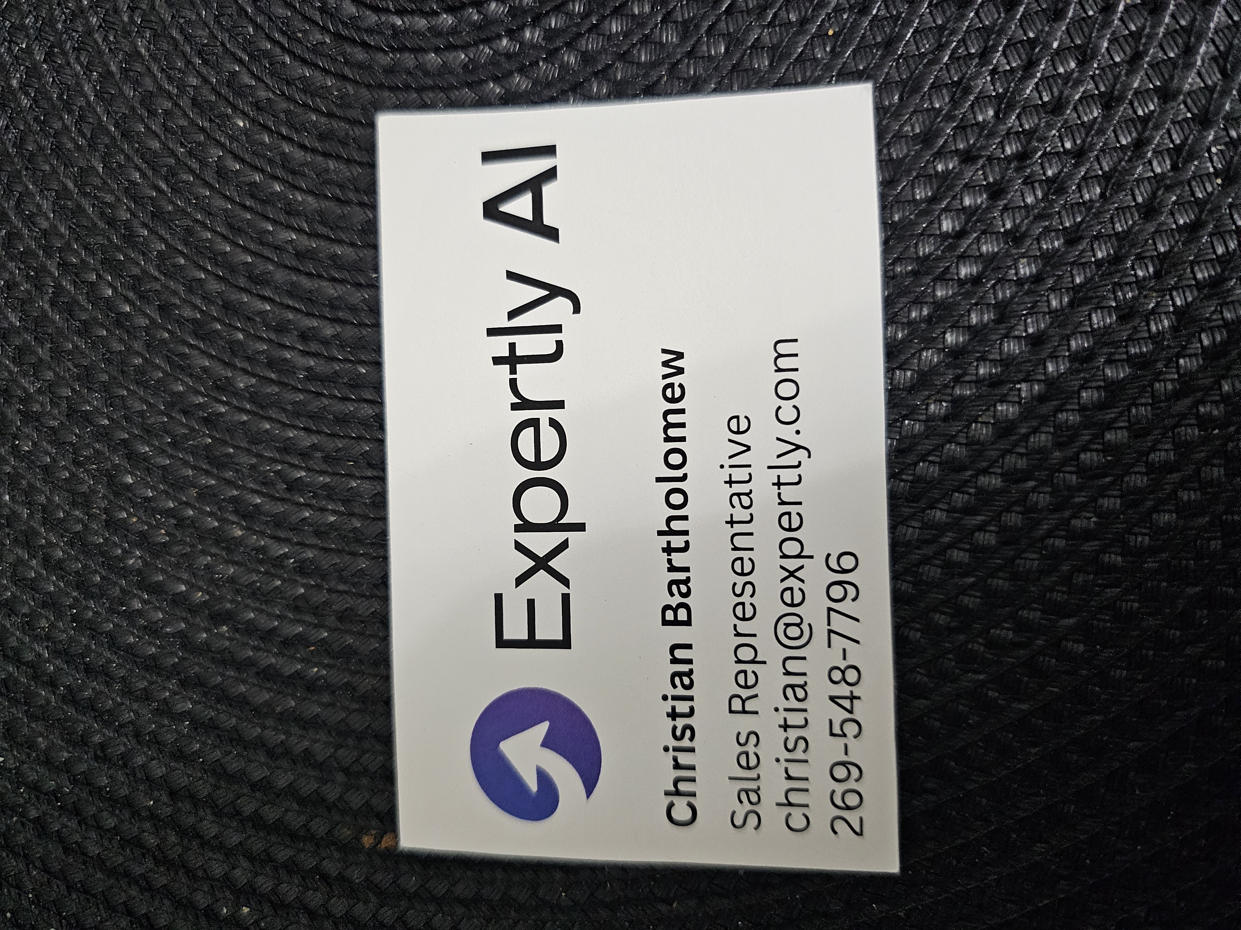 Front of business card