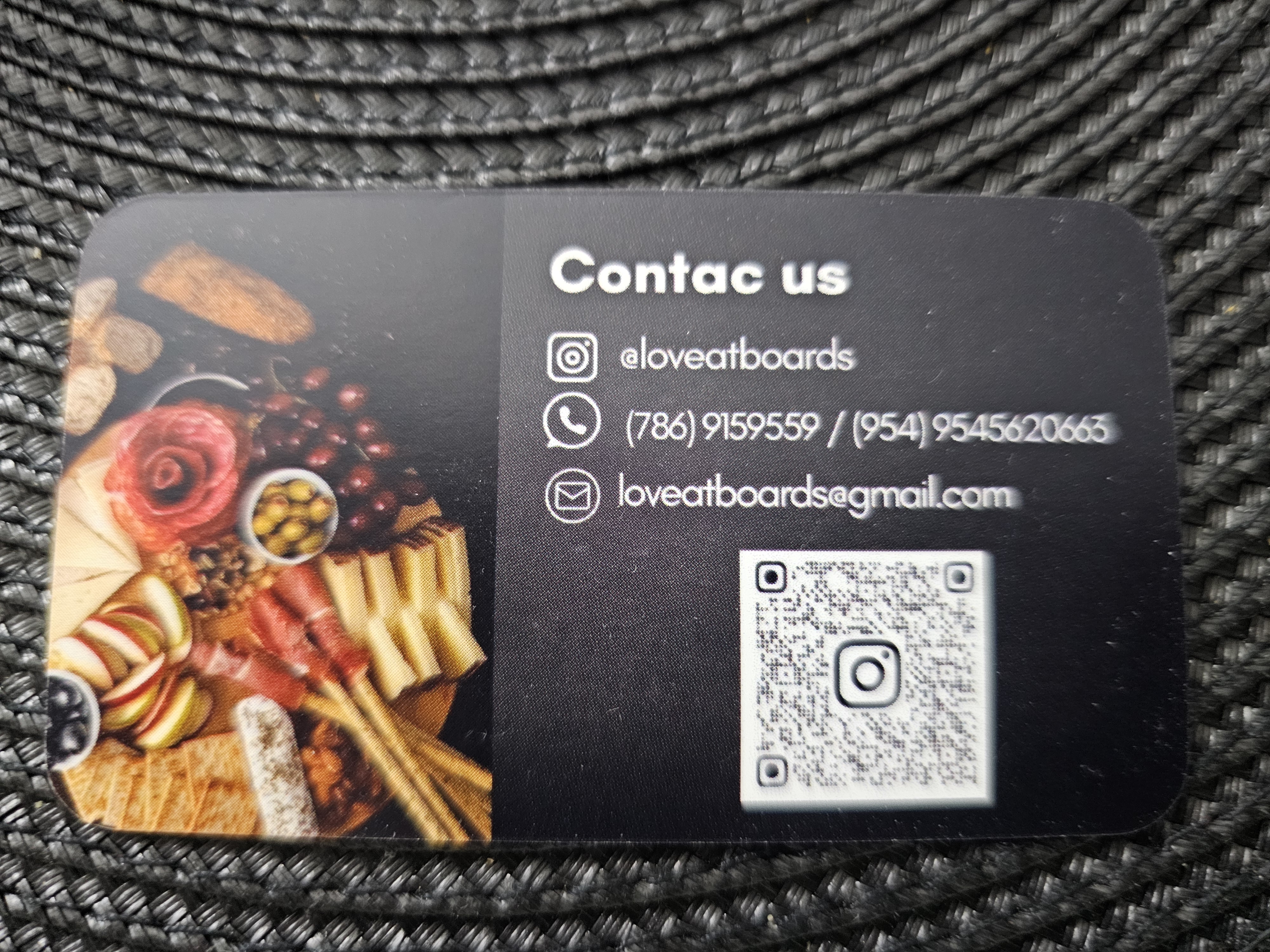 Back of business card