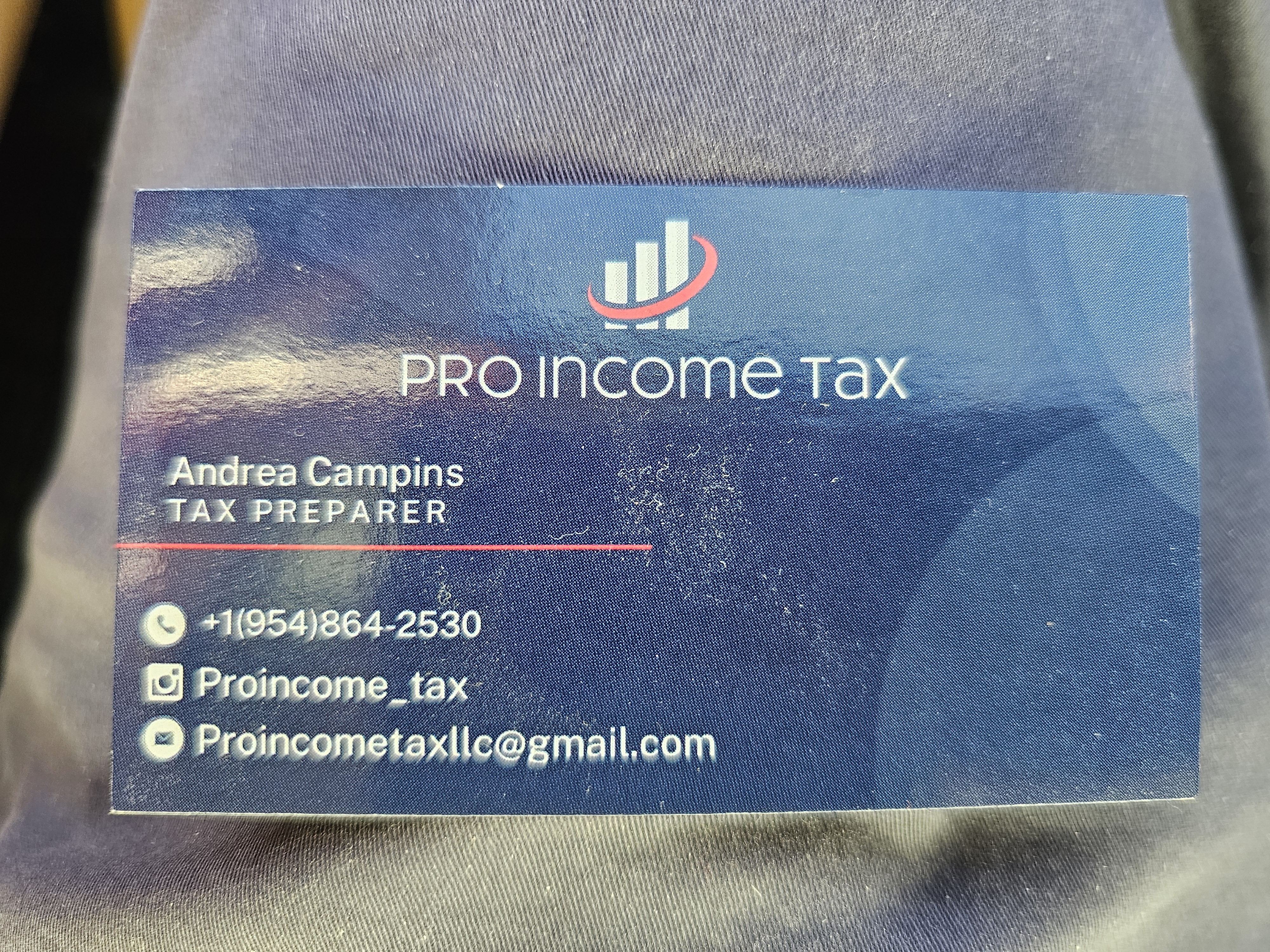 Front of business card