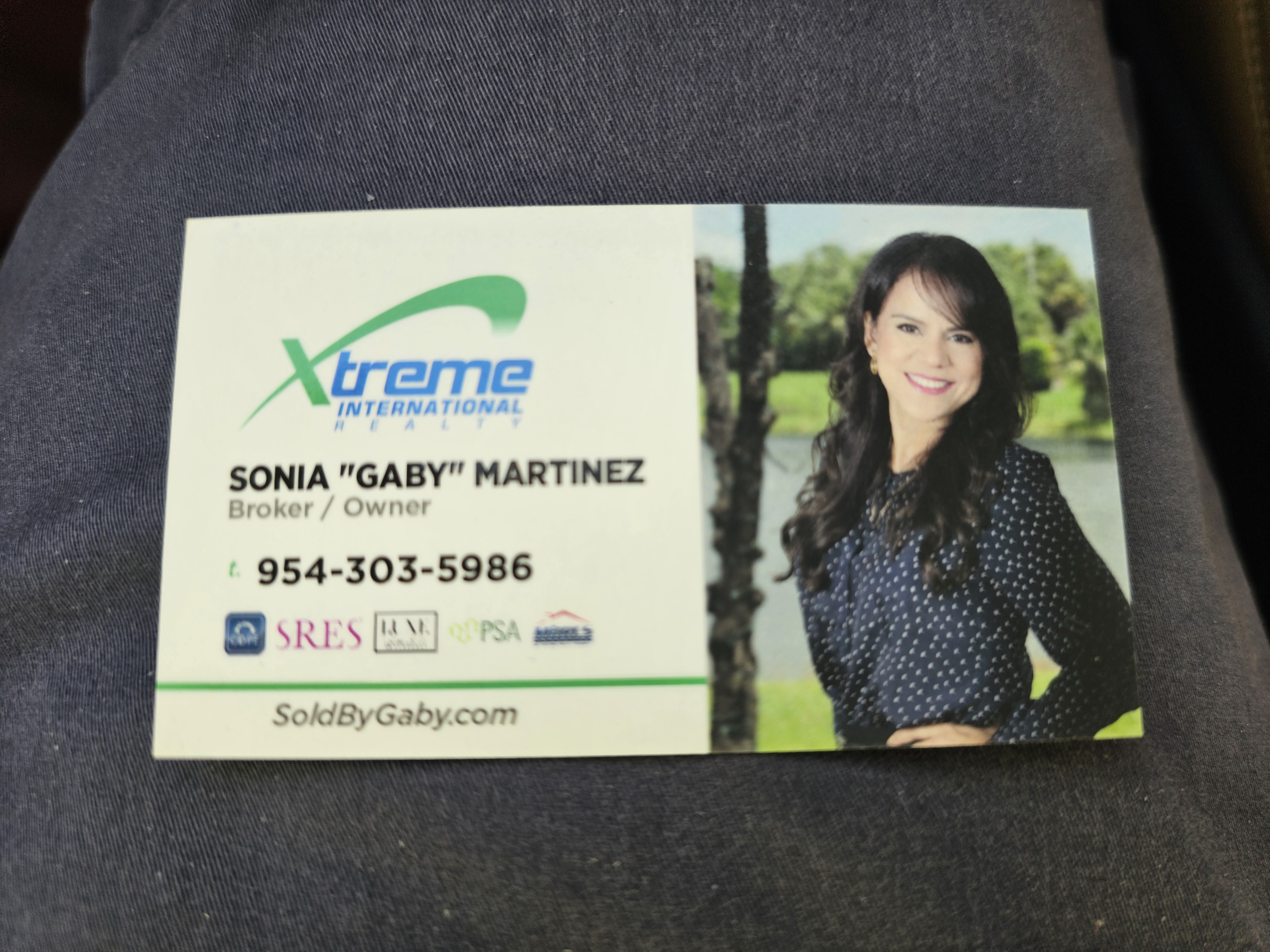 Front of business card