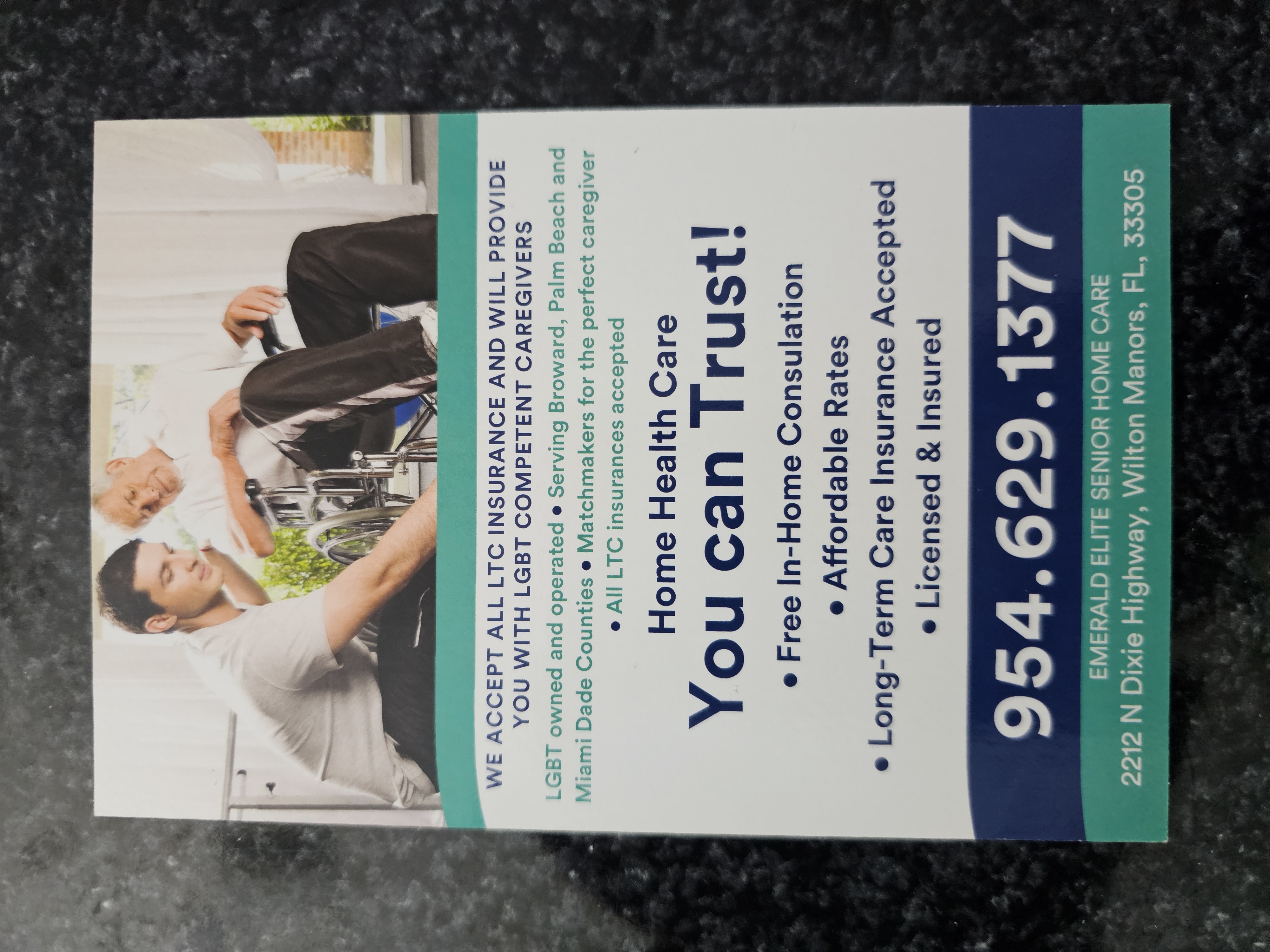 Back of business card