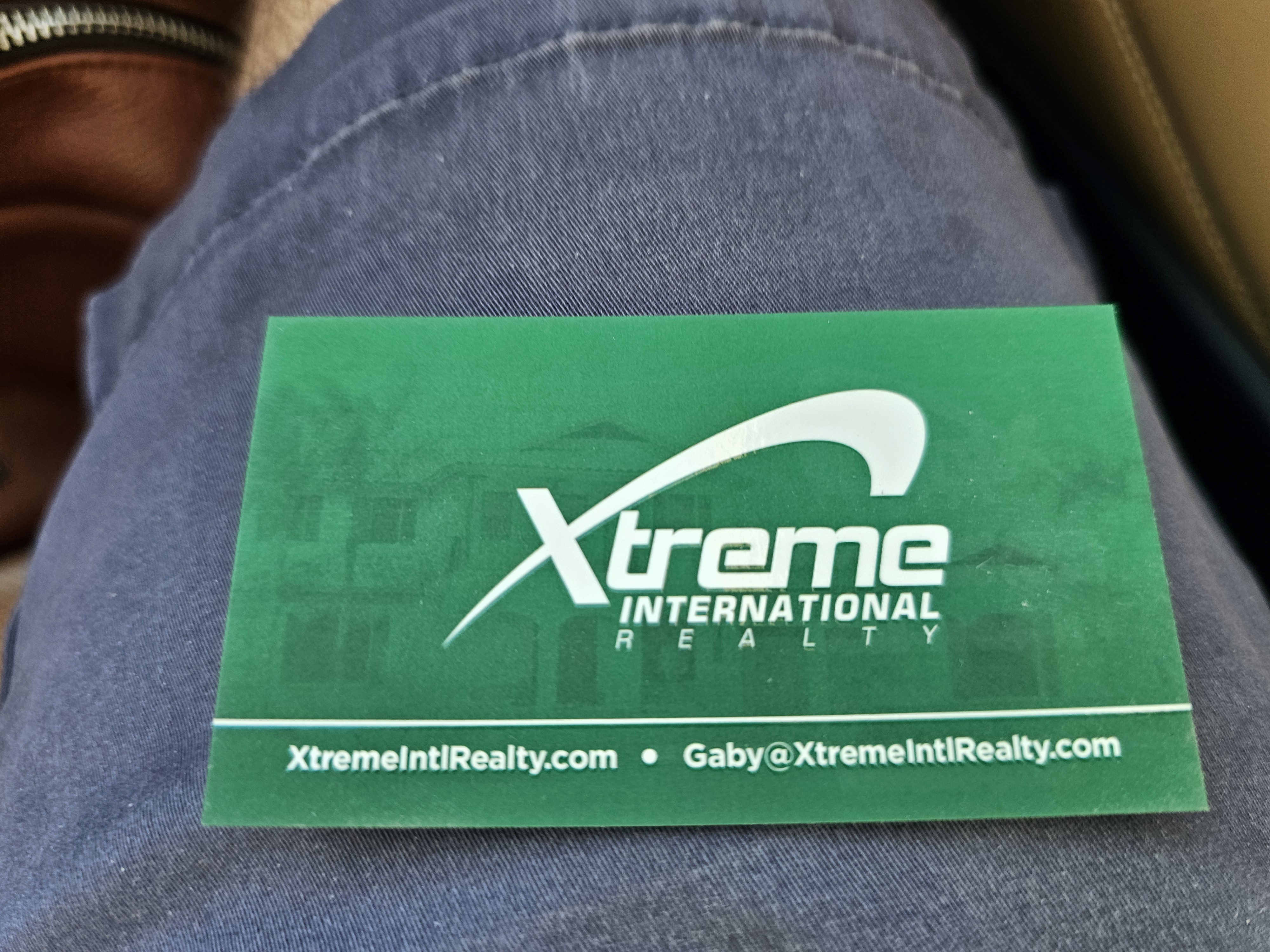 Back of business card