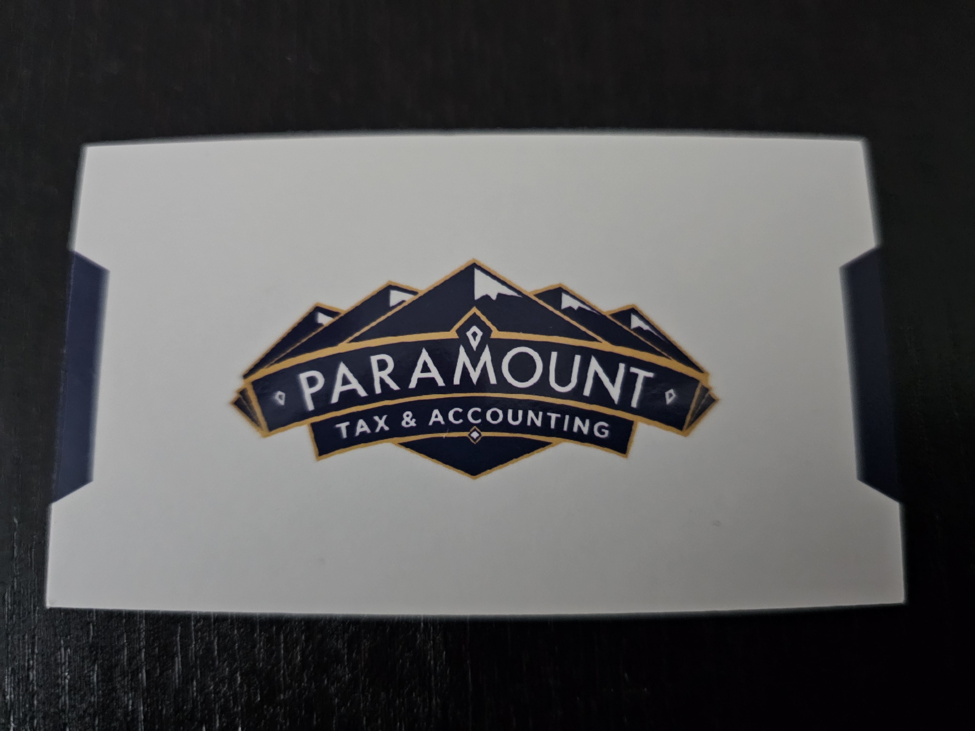 Back of business card