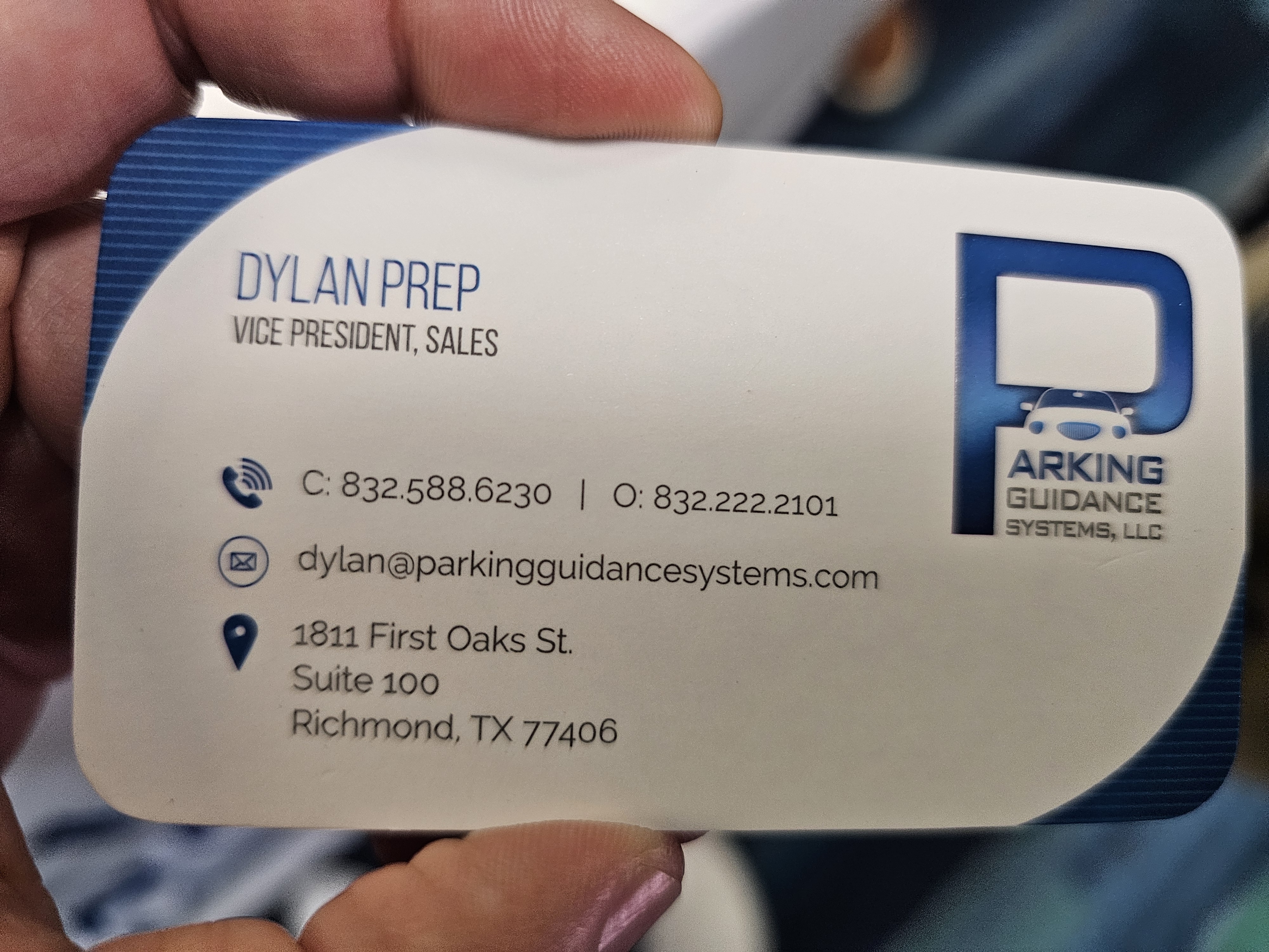 Front of business card