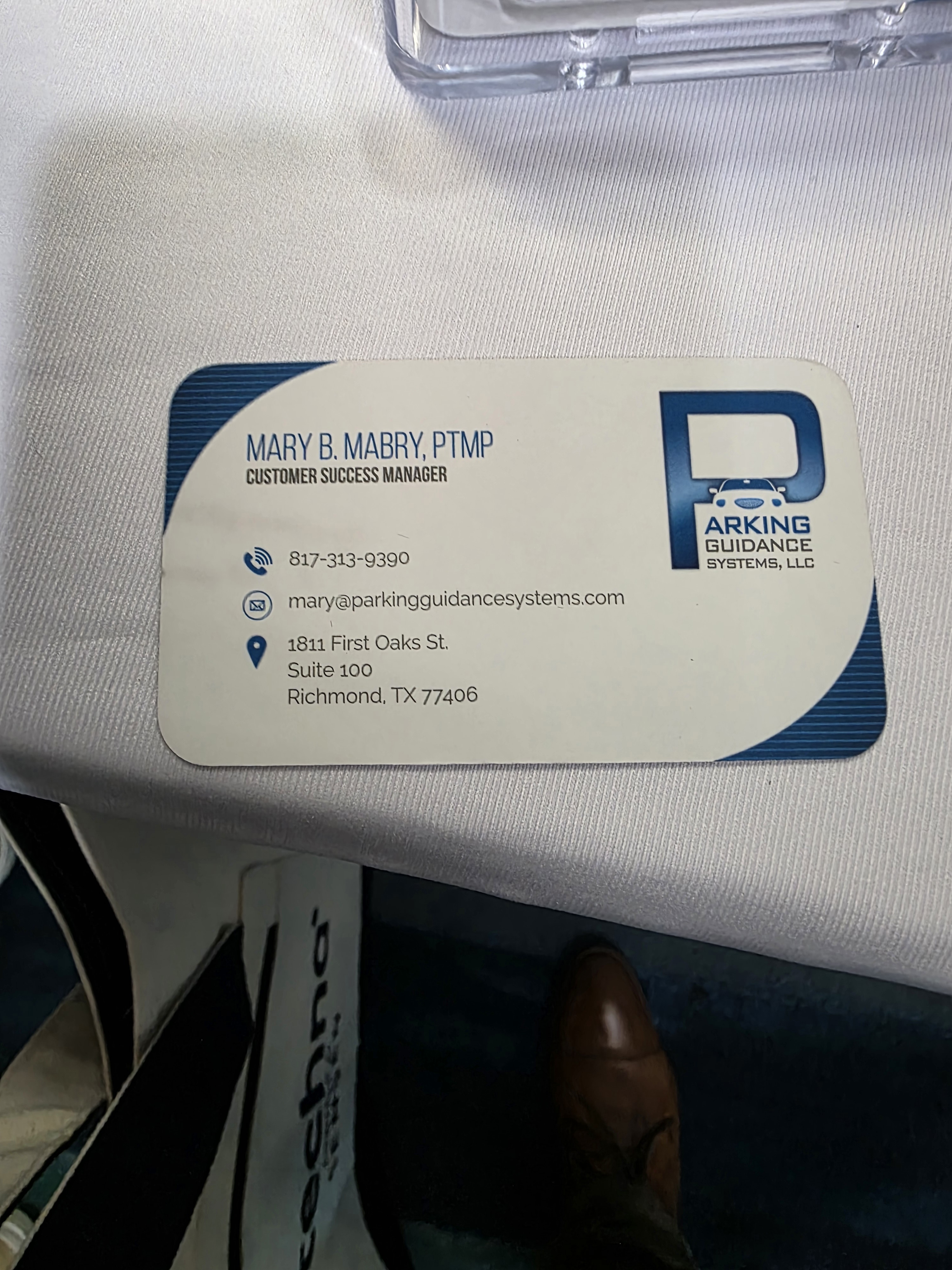 Front of business card