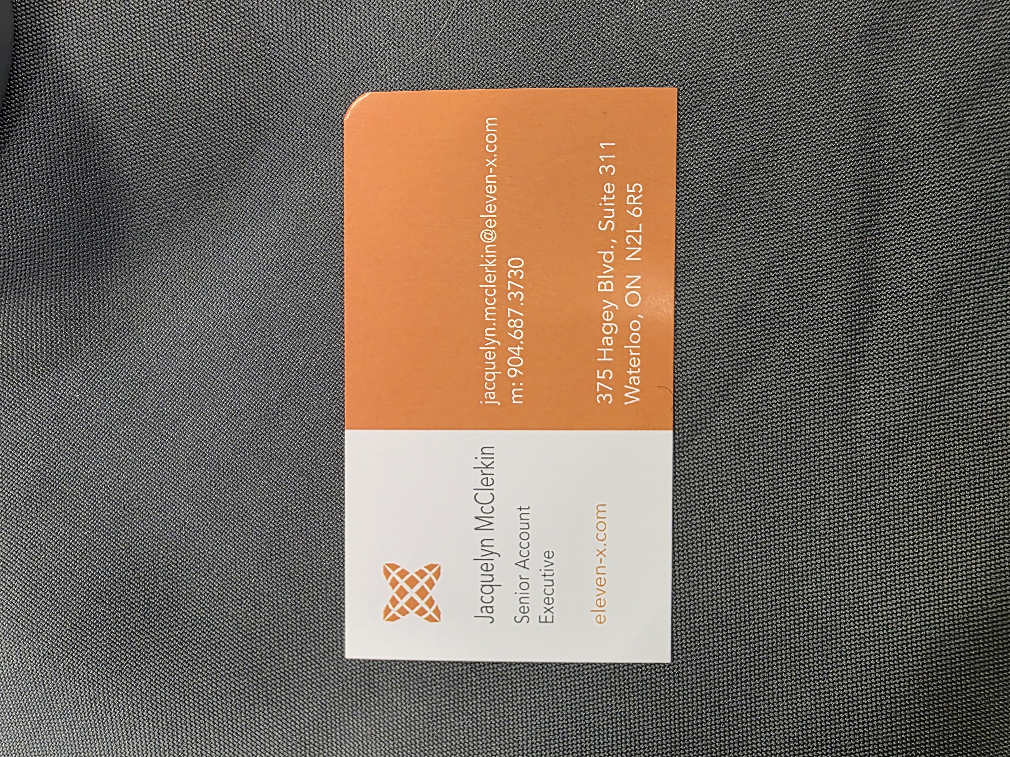 Front of business card