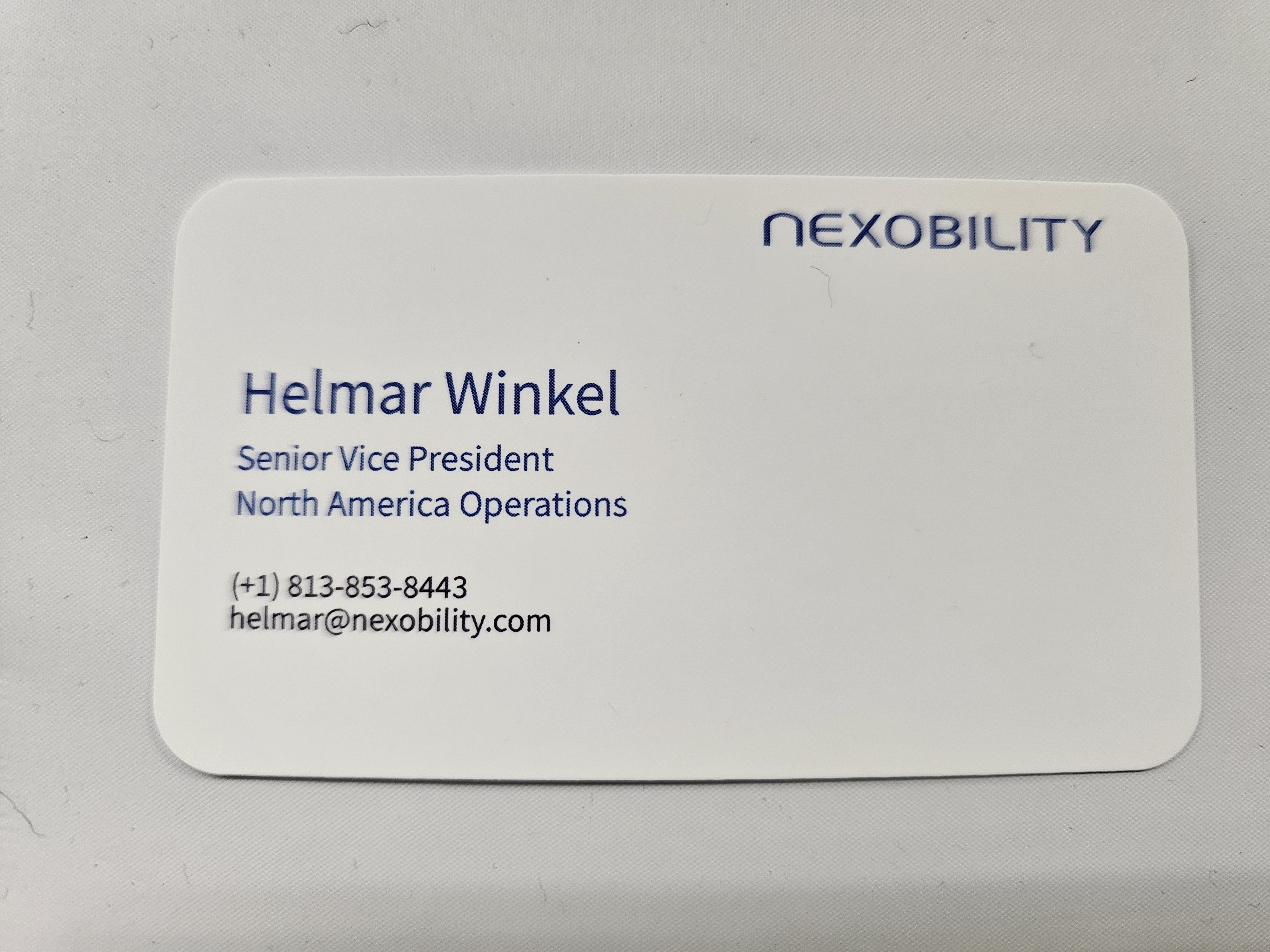 Front of business card