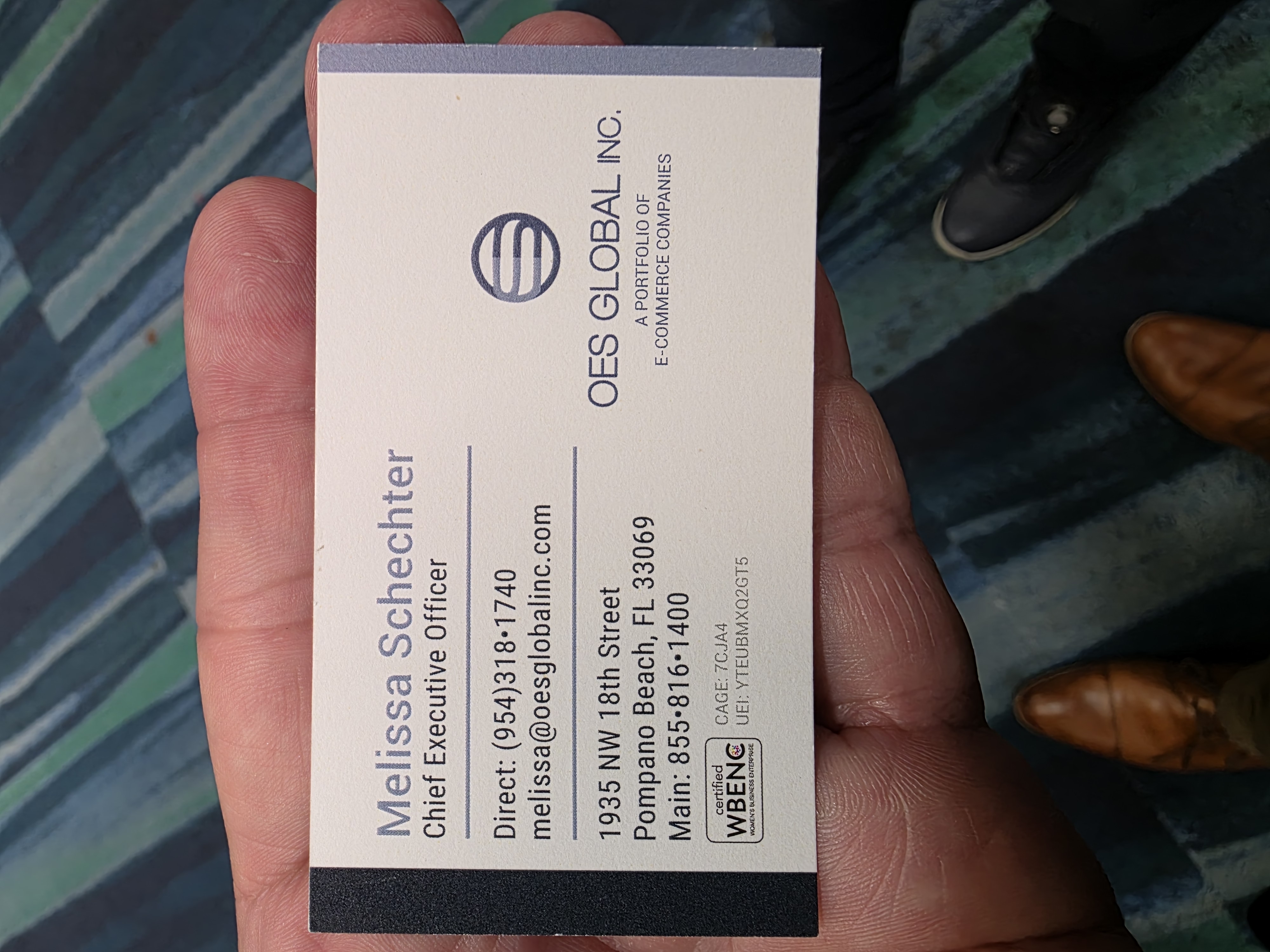 Front of business card