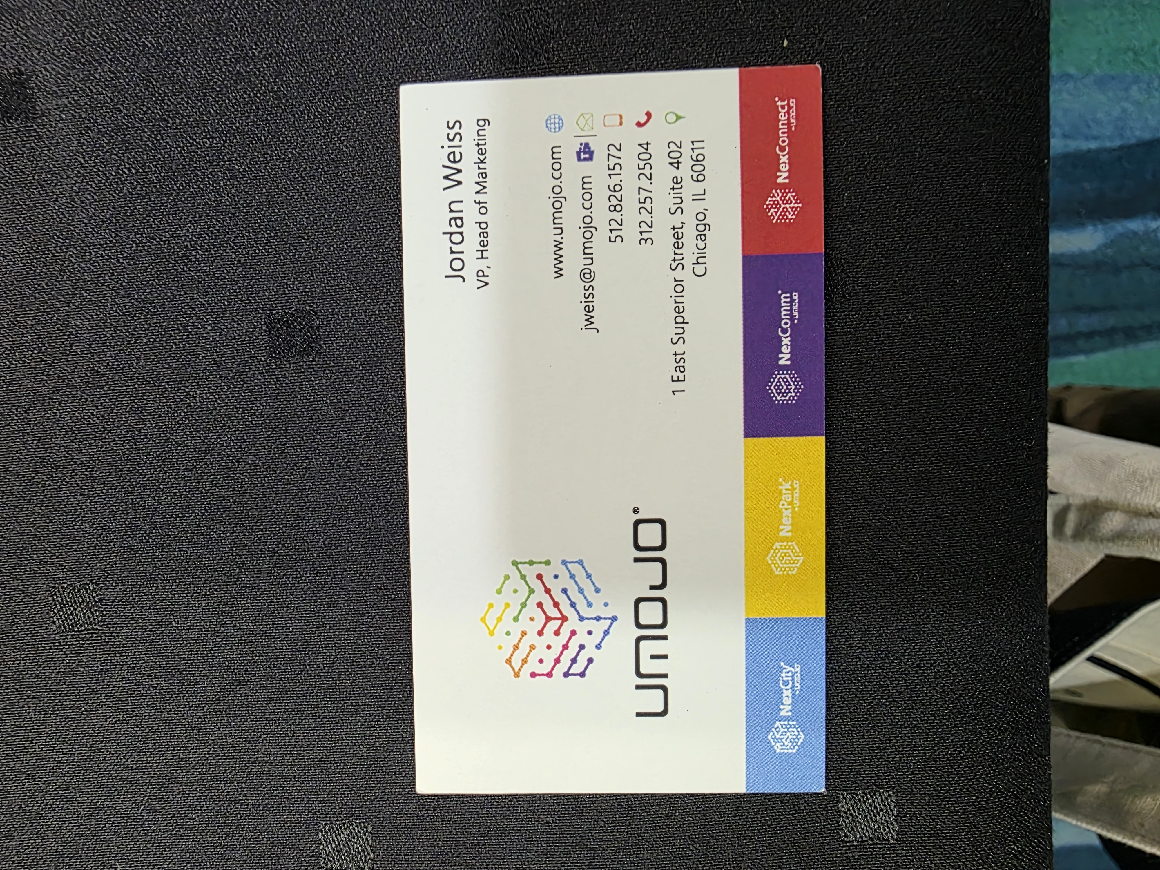 Front of business card