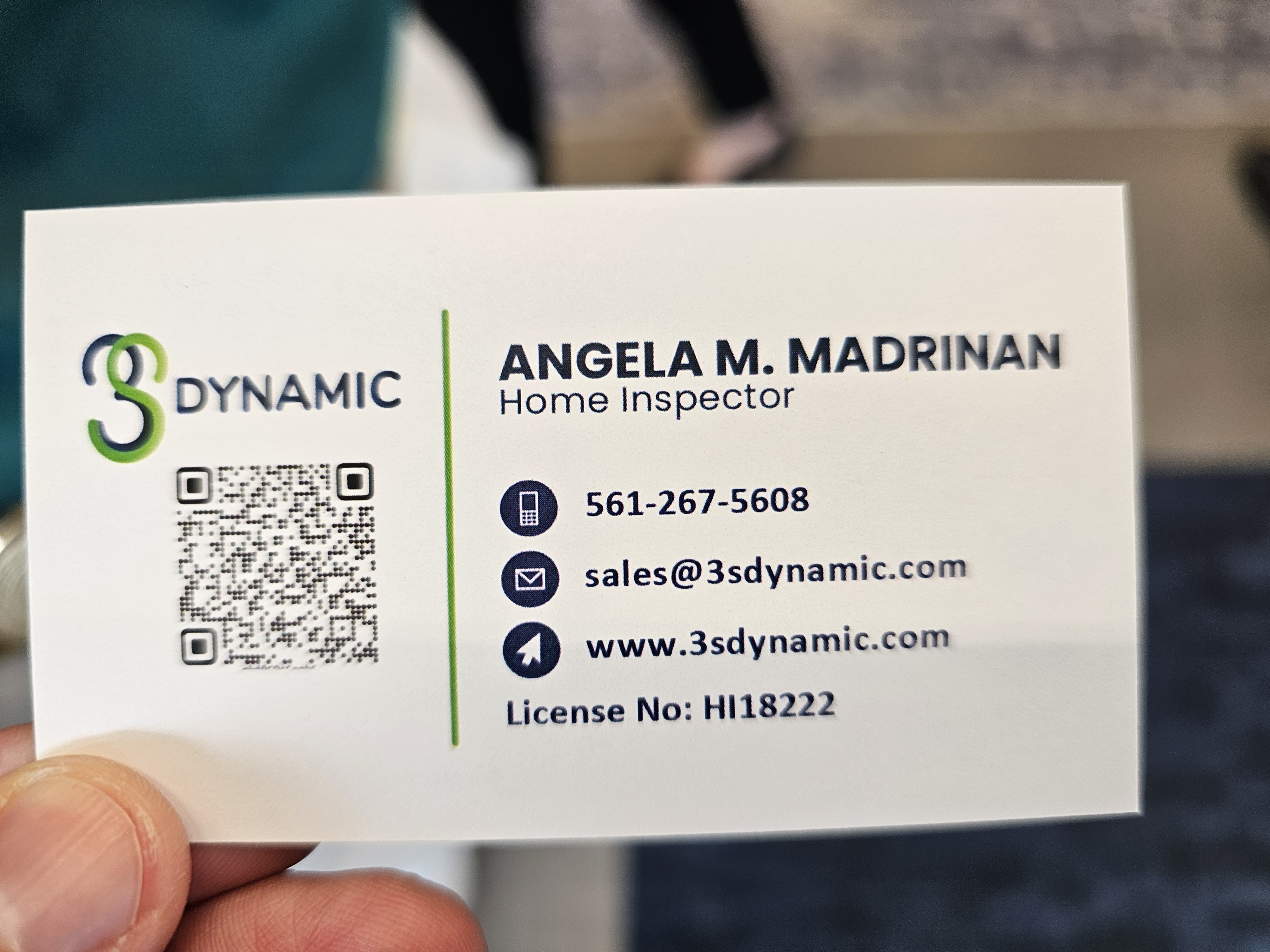 Front of business card