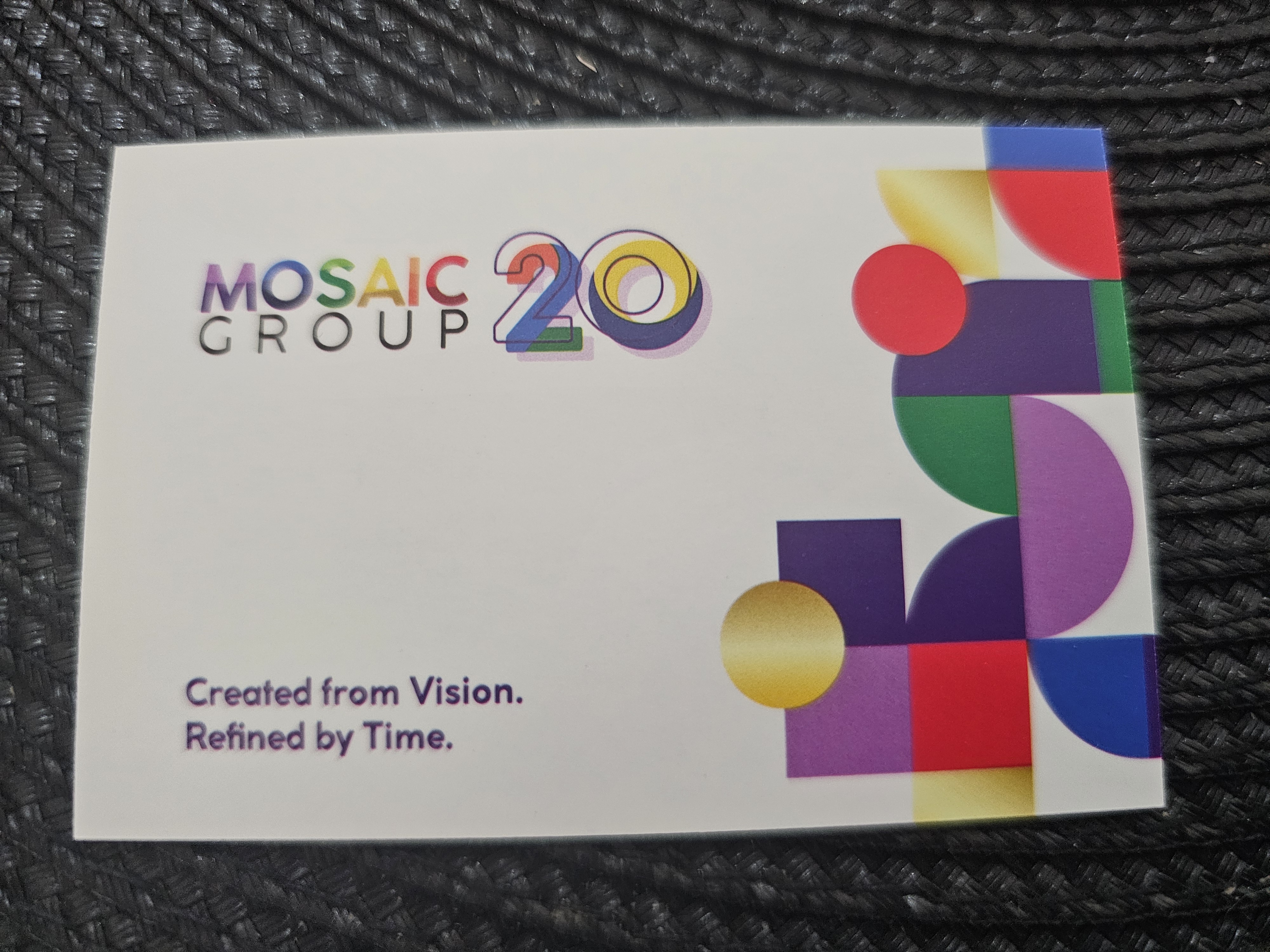 Back of business card