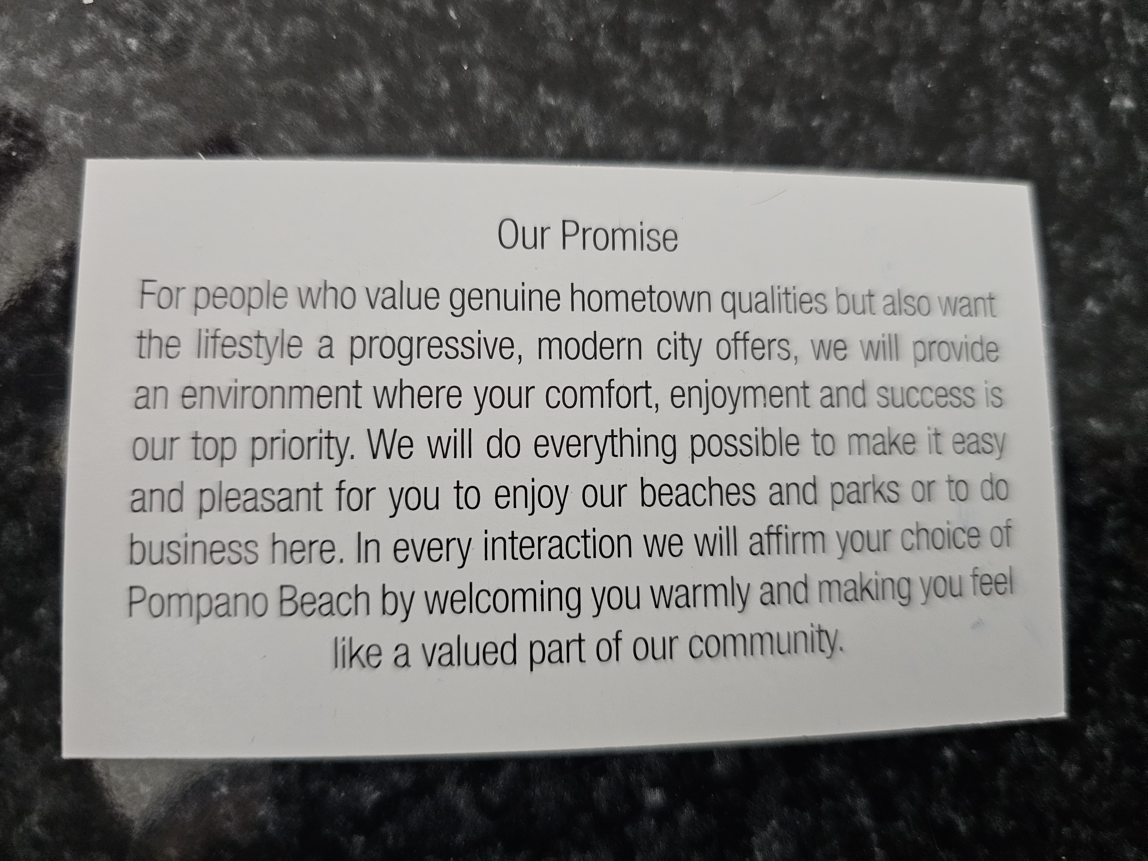 Back of business card