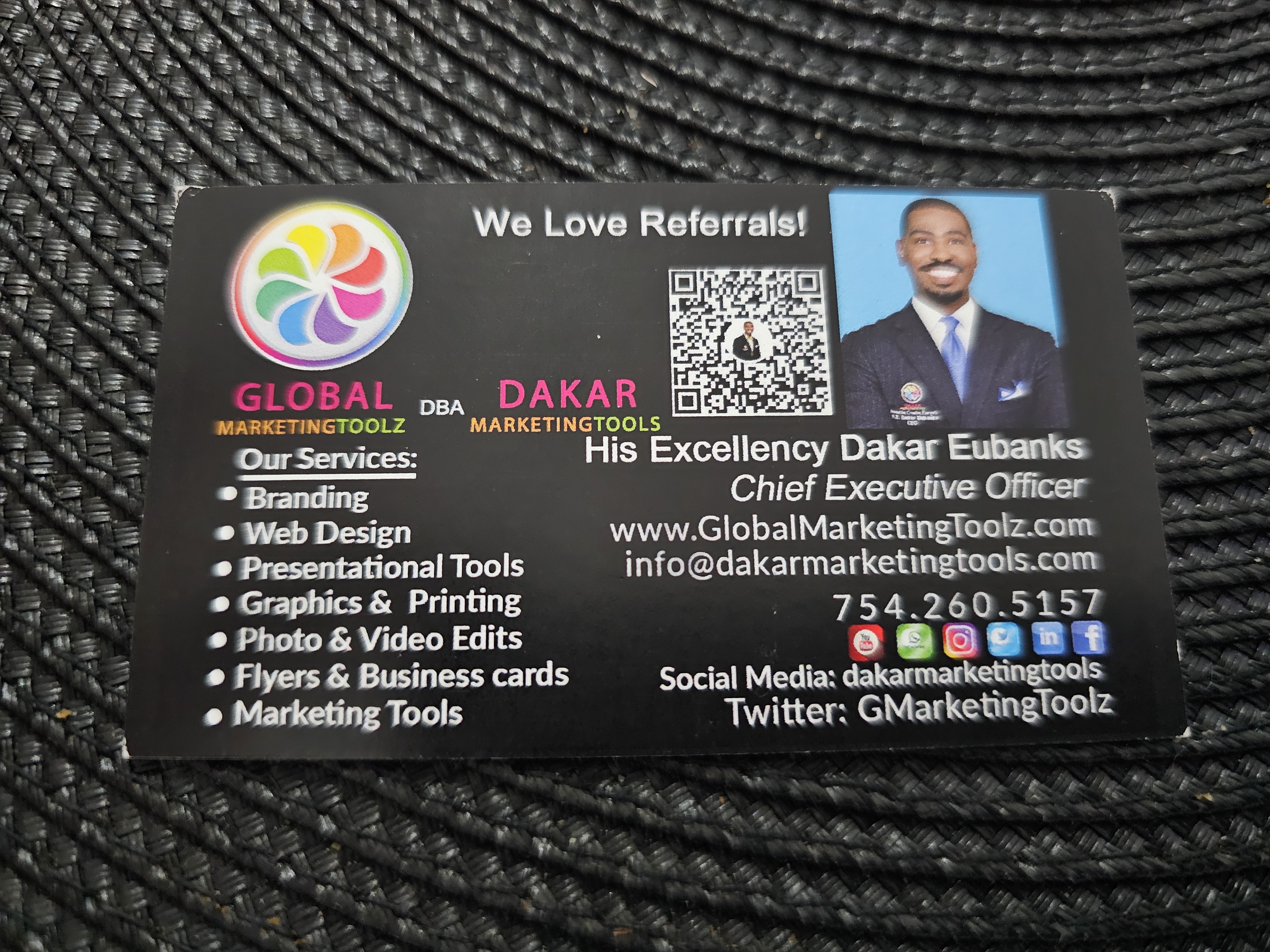 Front of business card