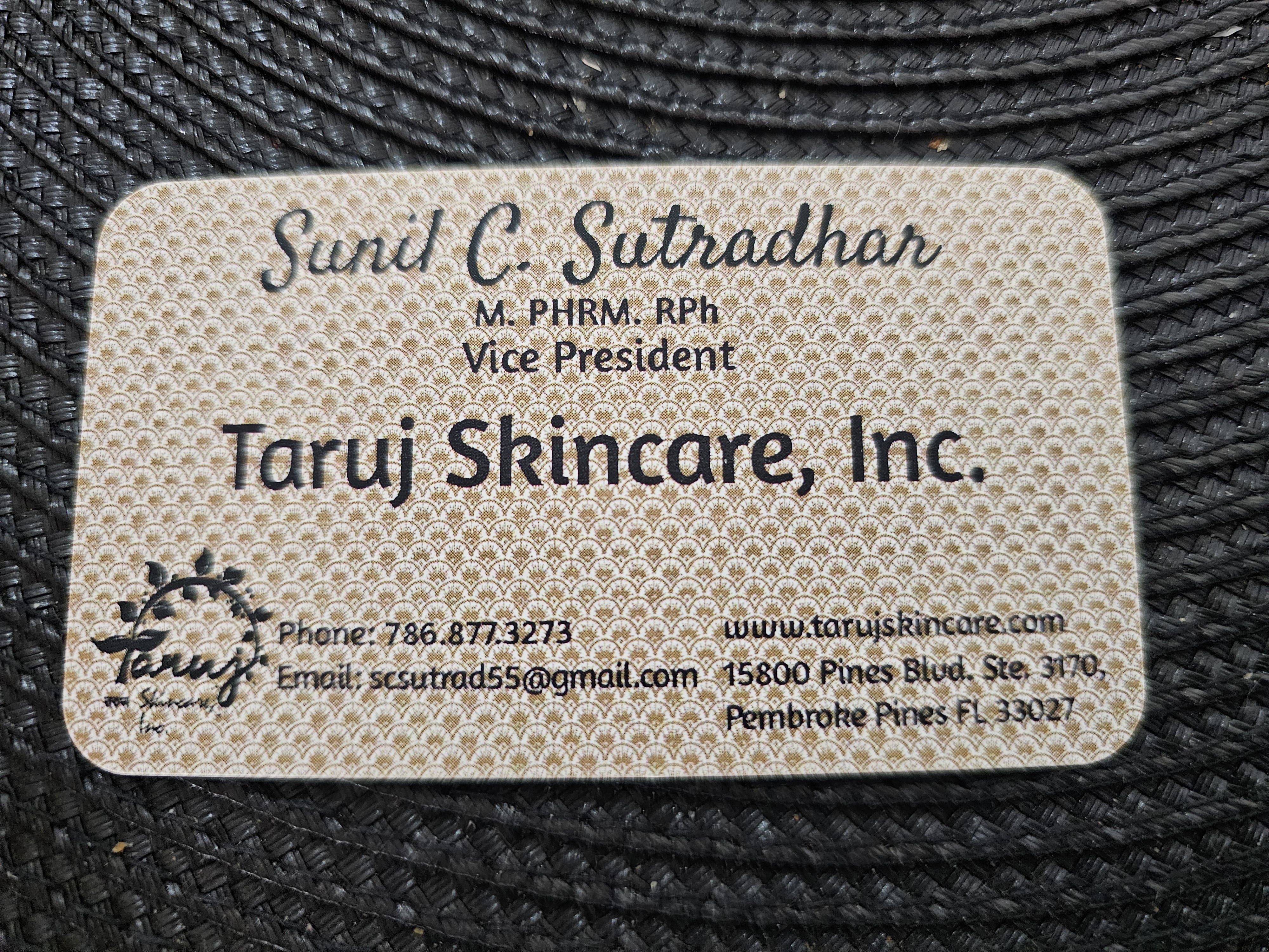 Front of business card