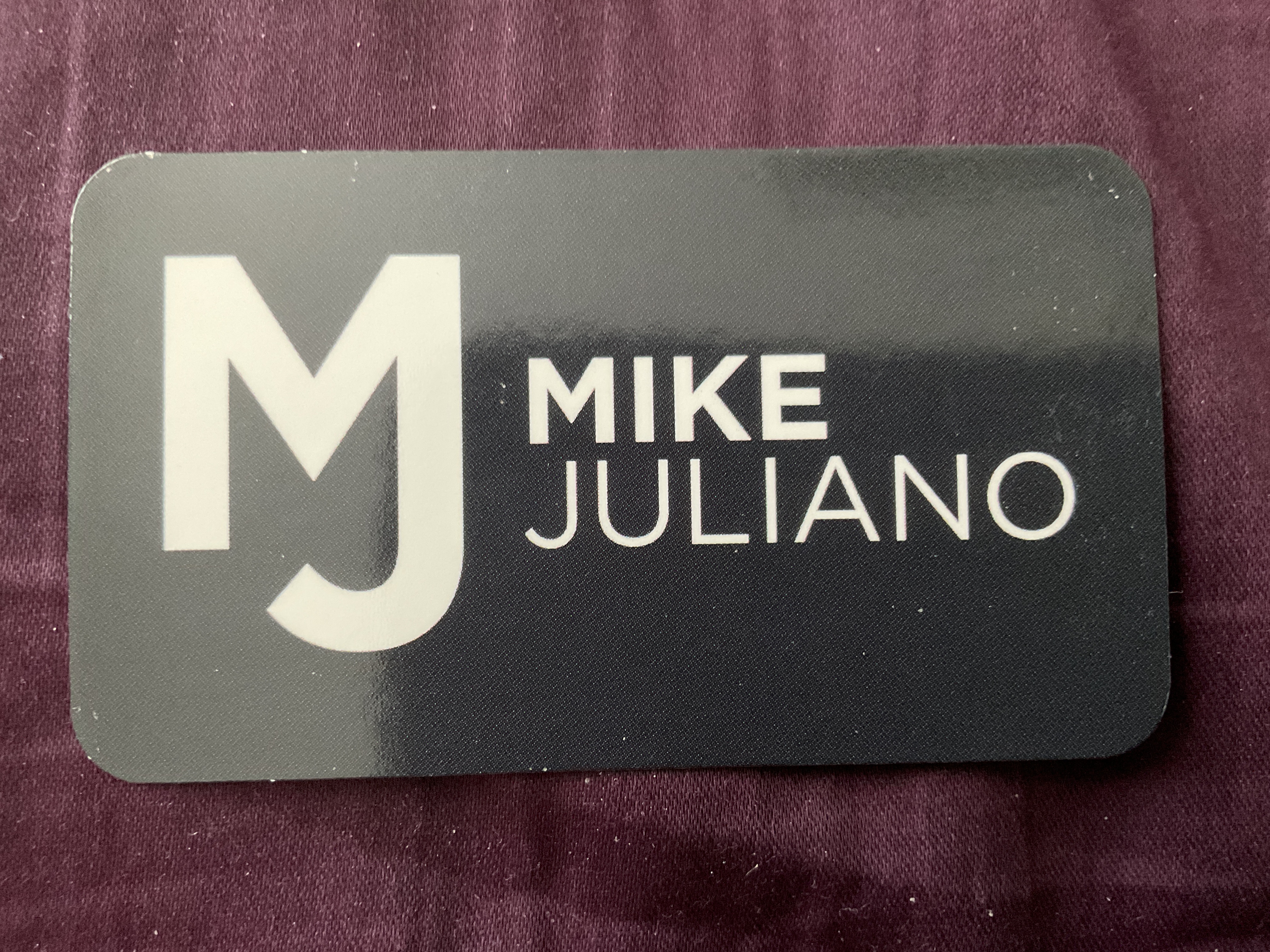 Back of business card