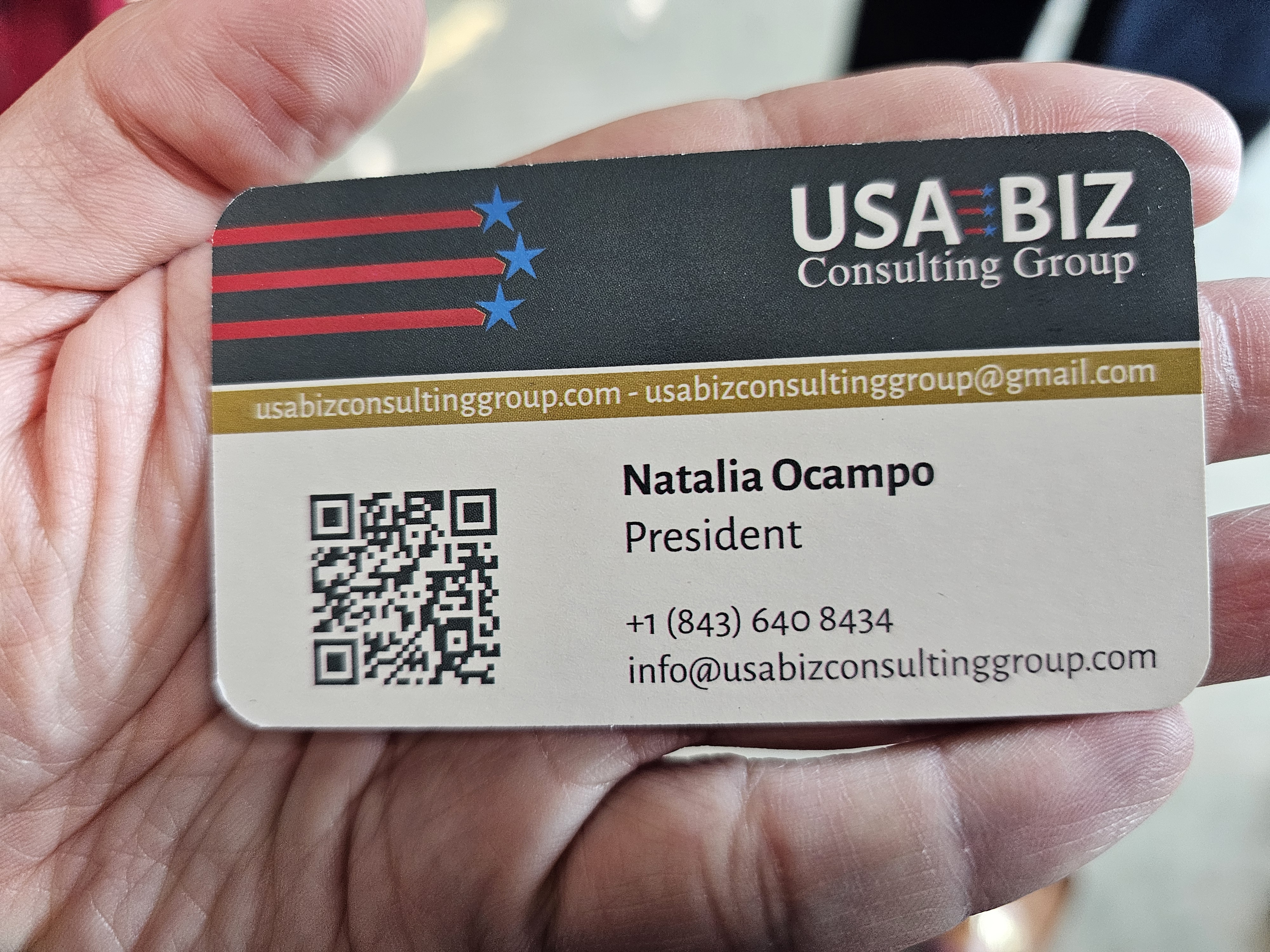 Front of business card