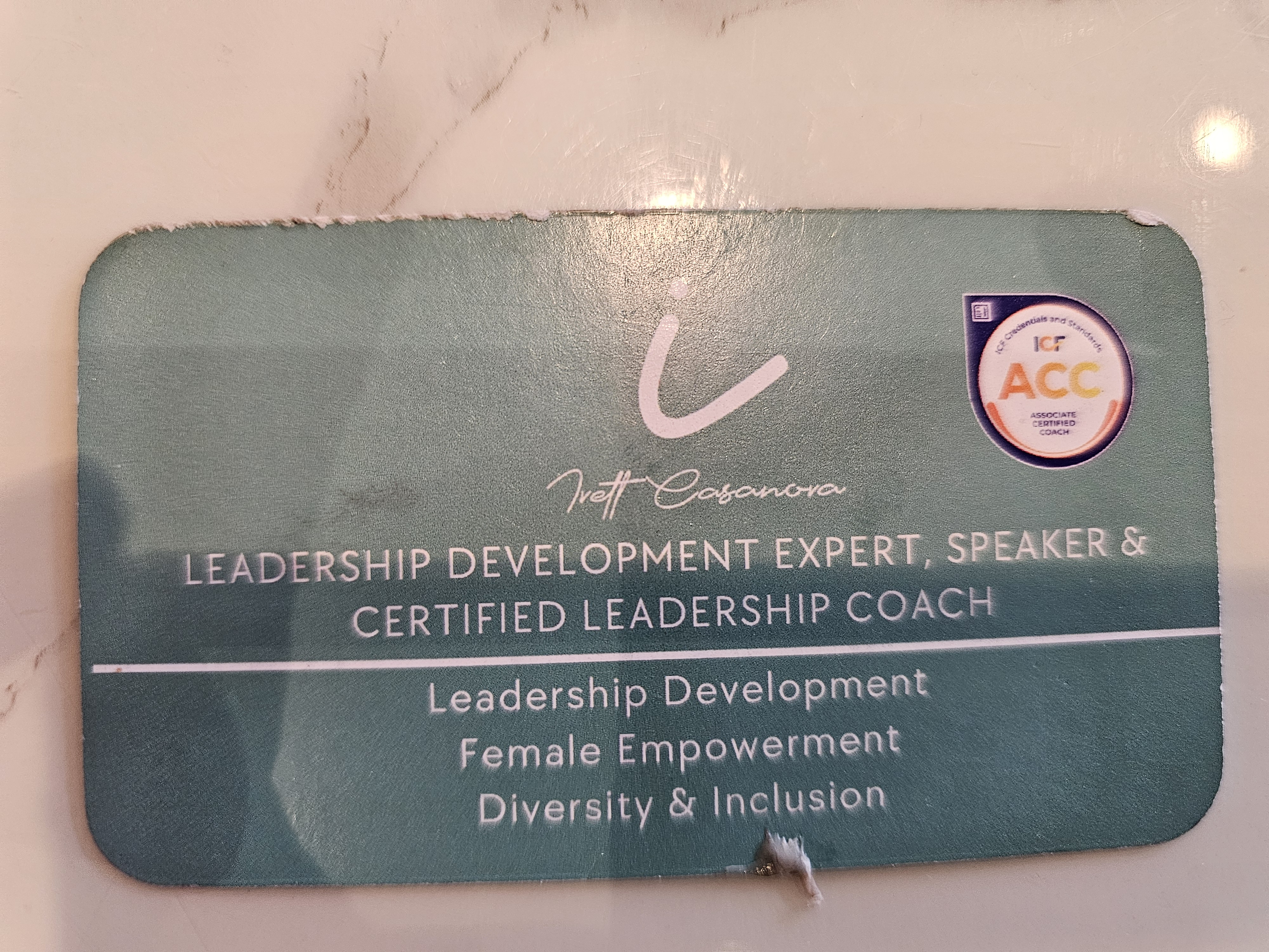 Back of business card