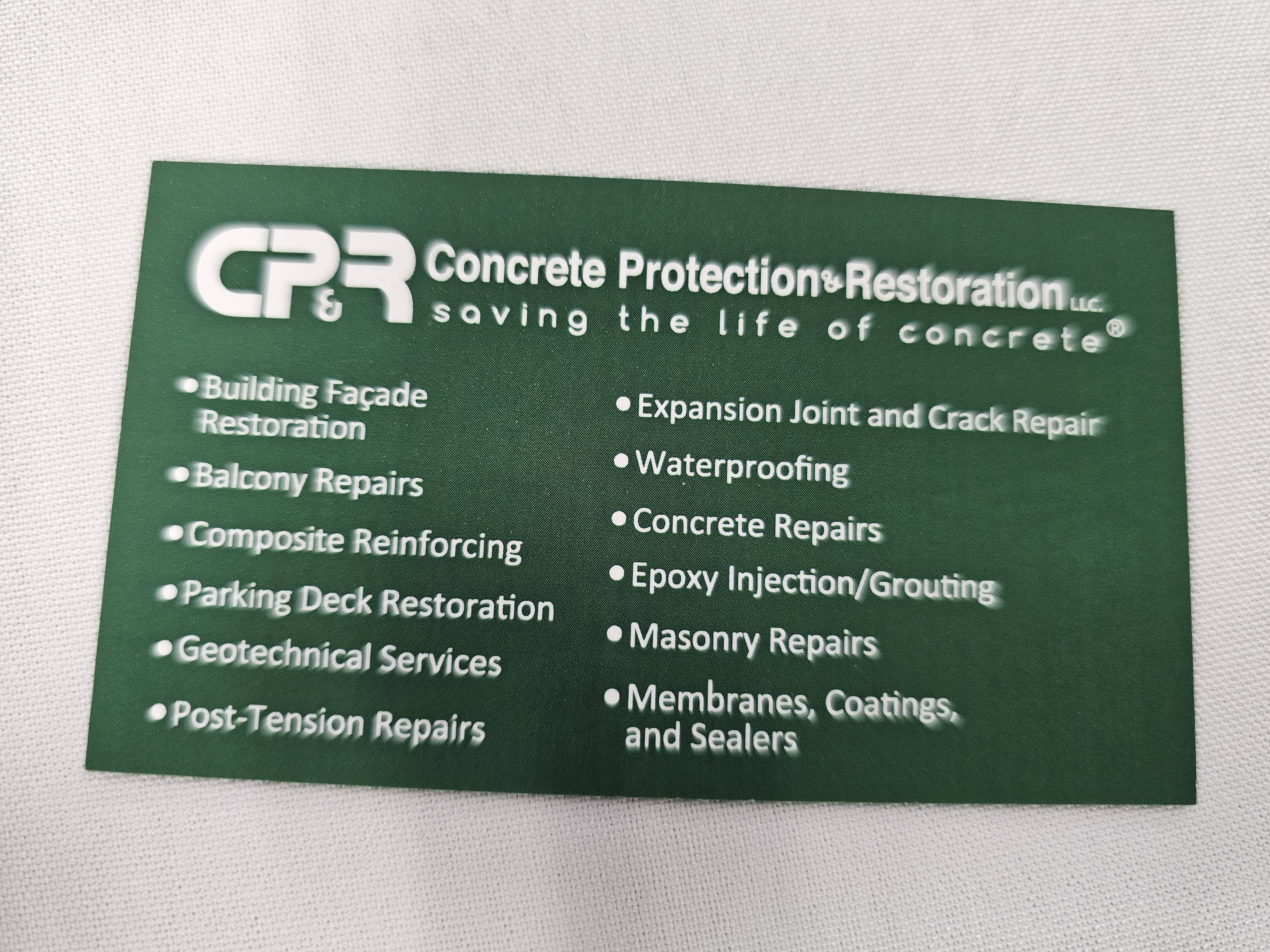 Back of business card