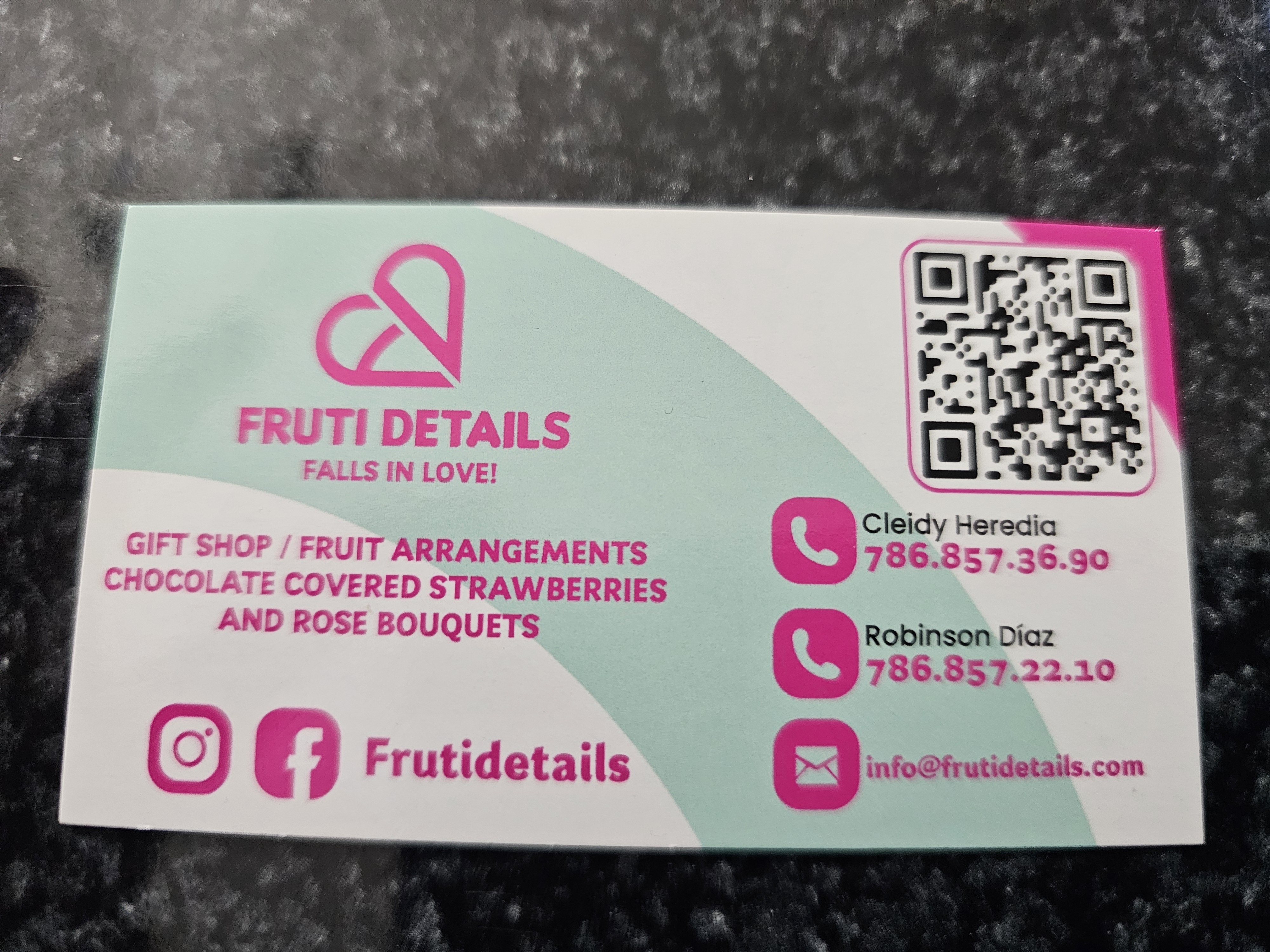 Front of business card