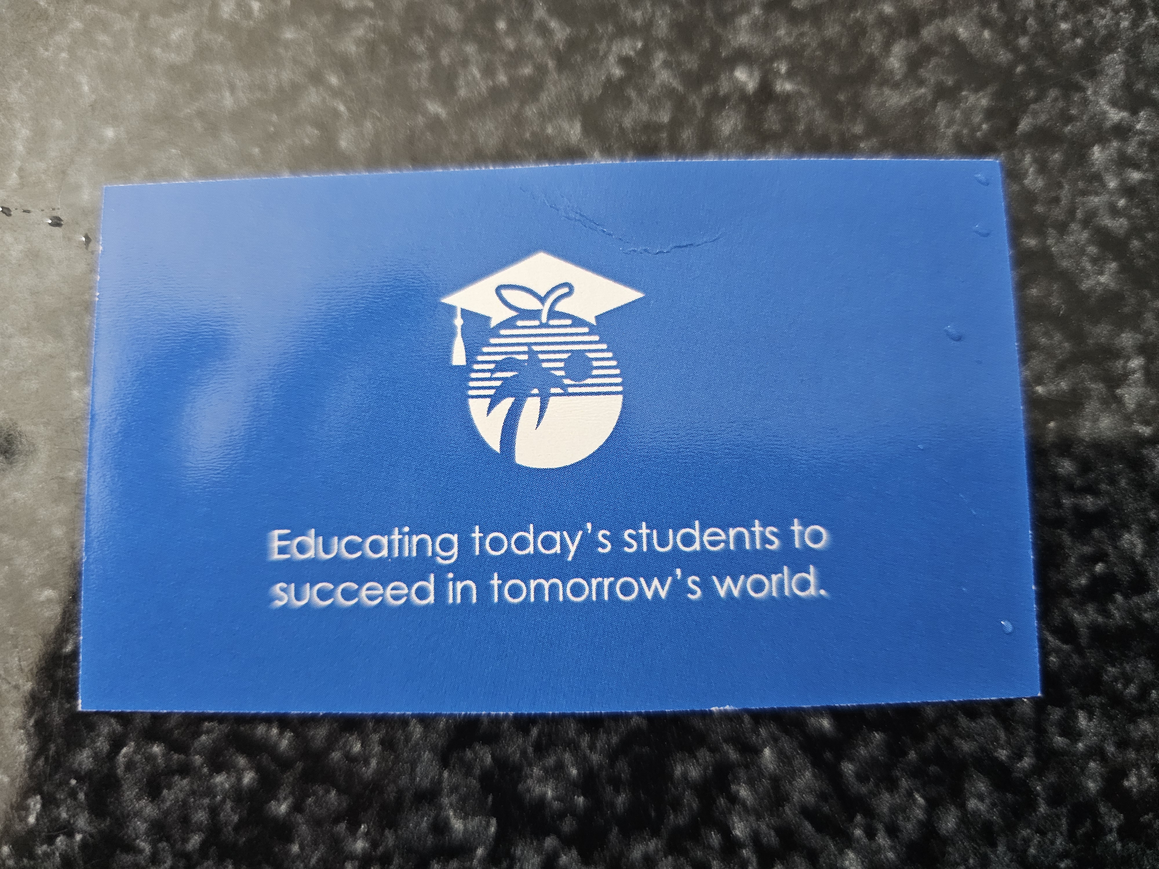 Back of business card