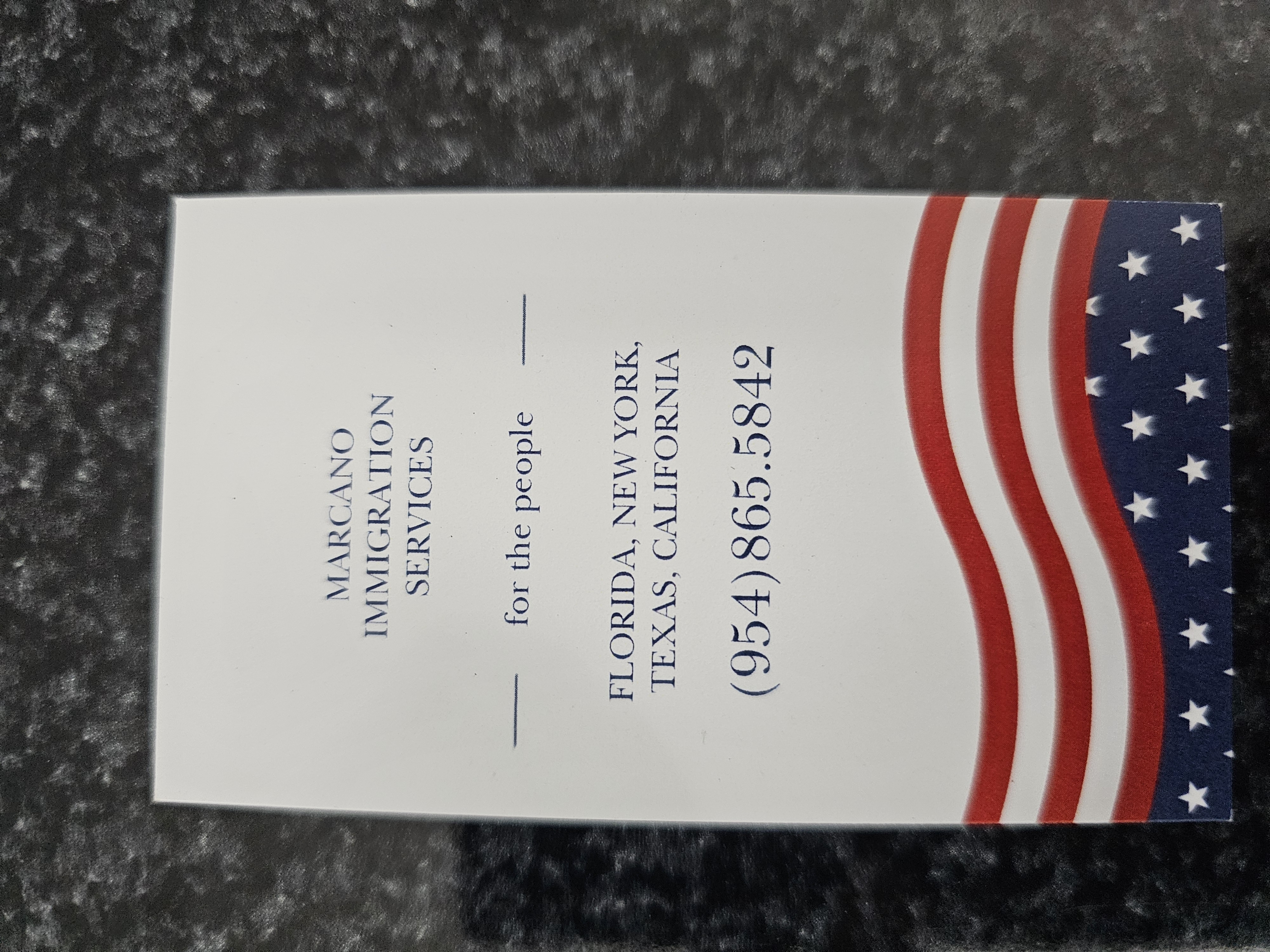 Back of business card