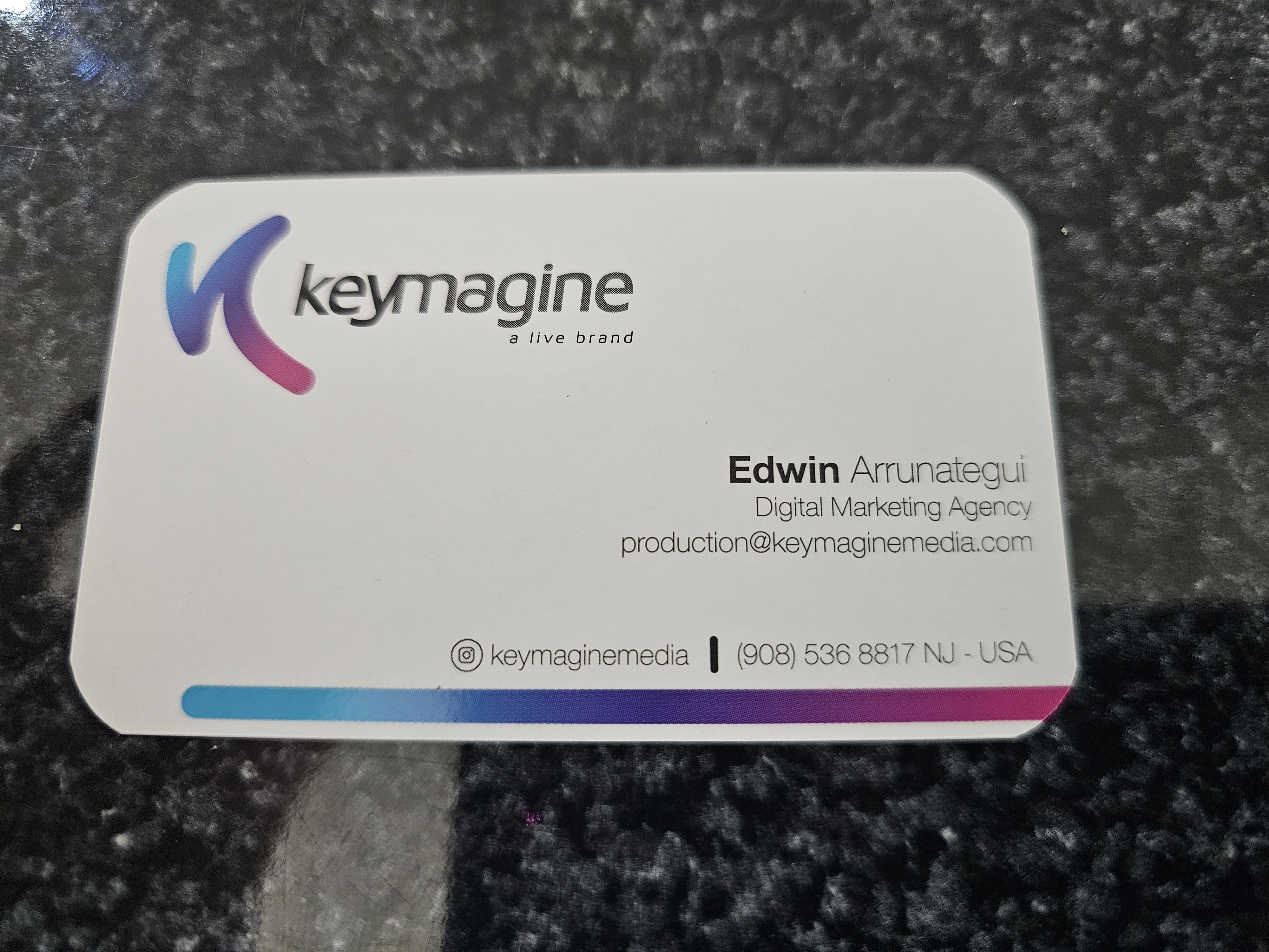 Front of business card