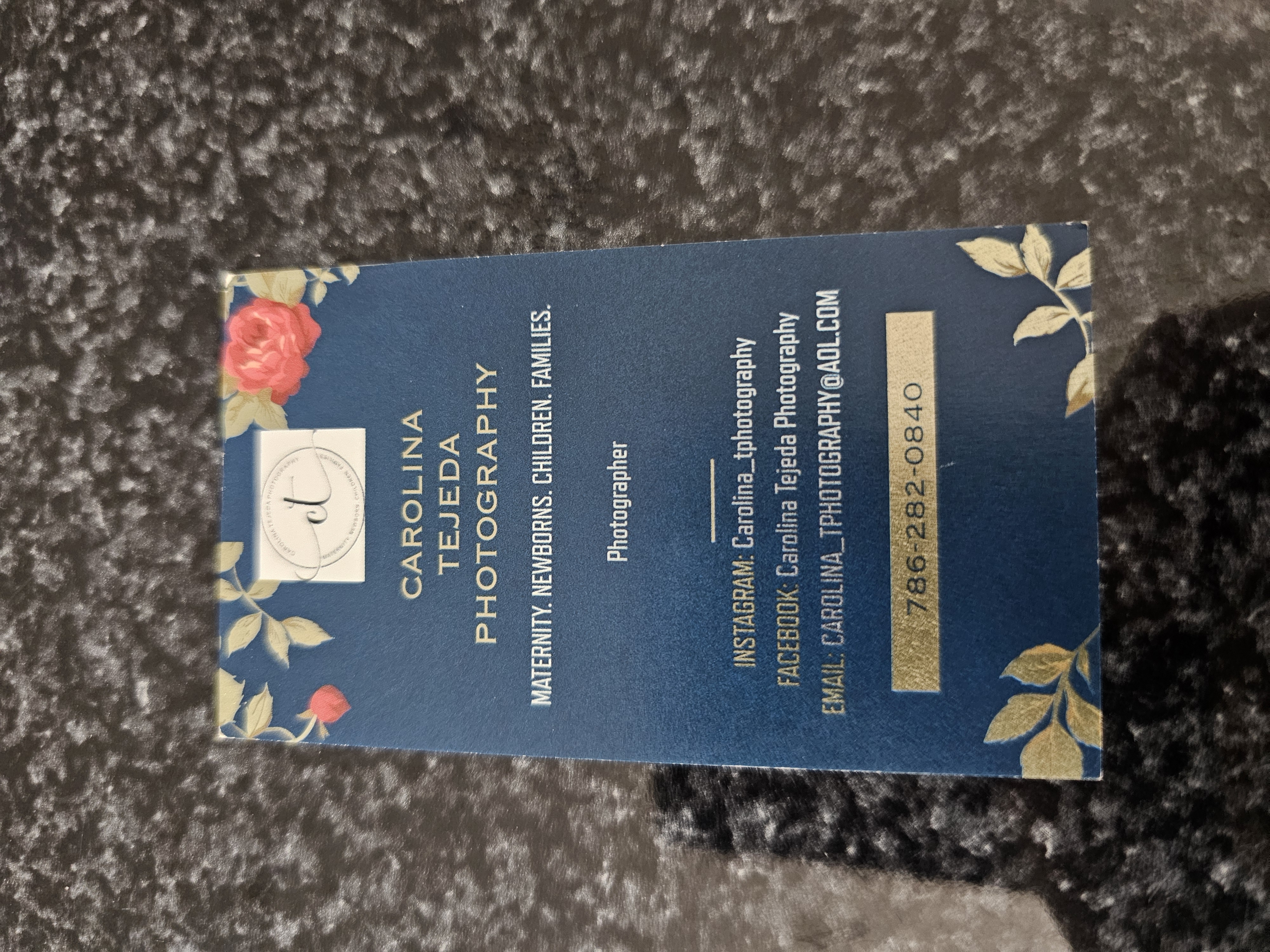 Front of business card