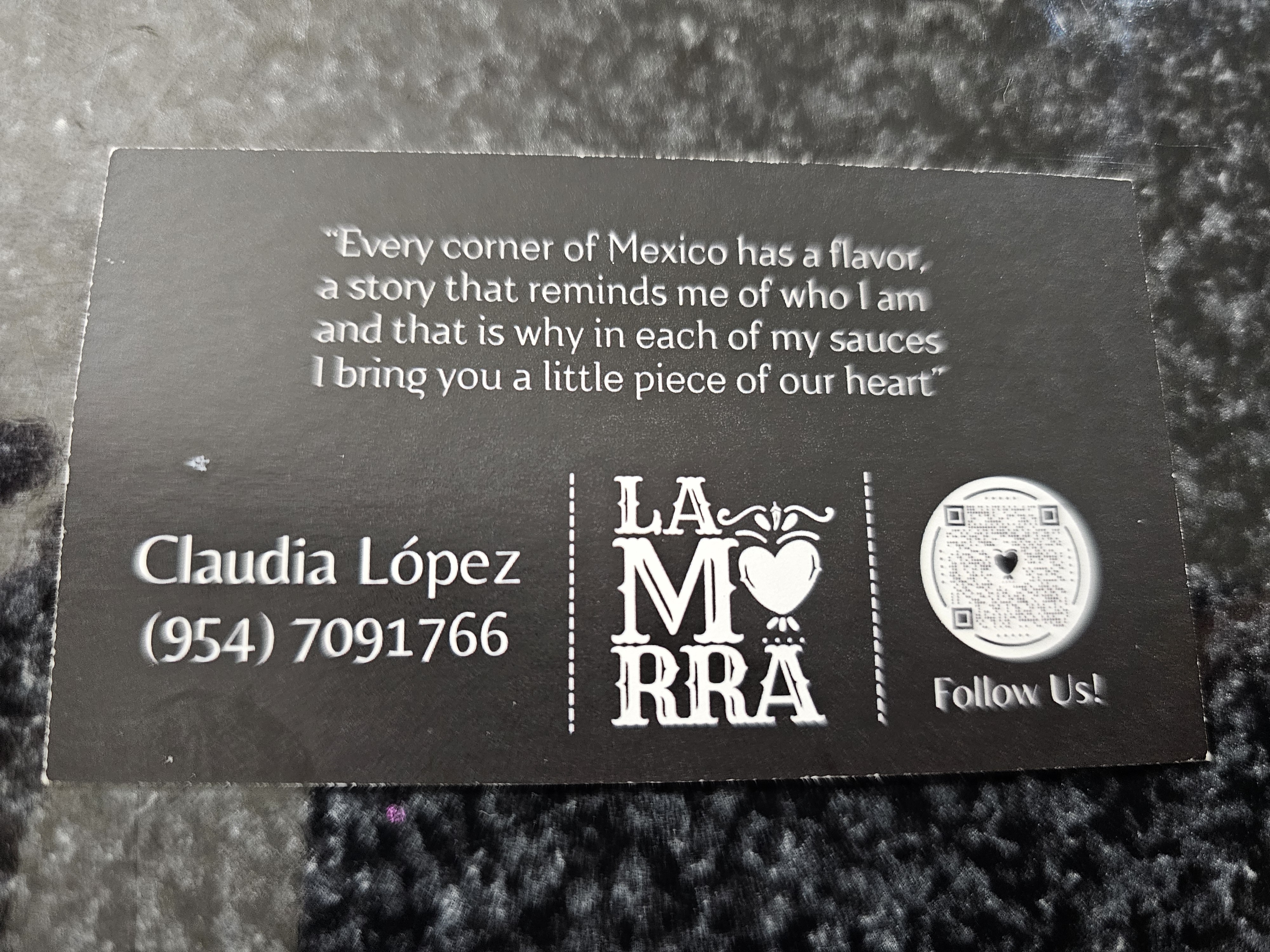 Front of business card