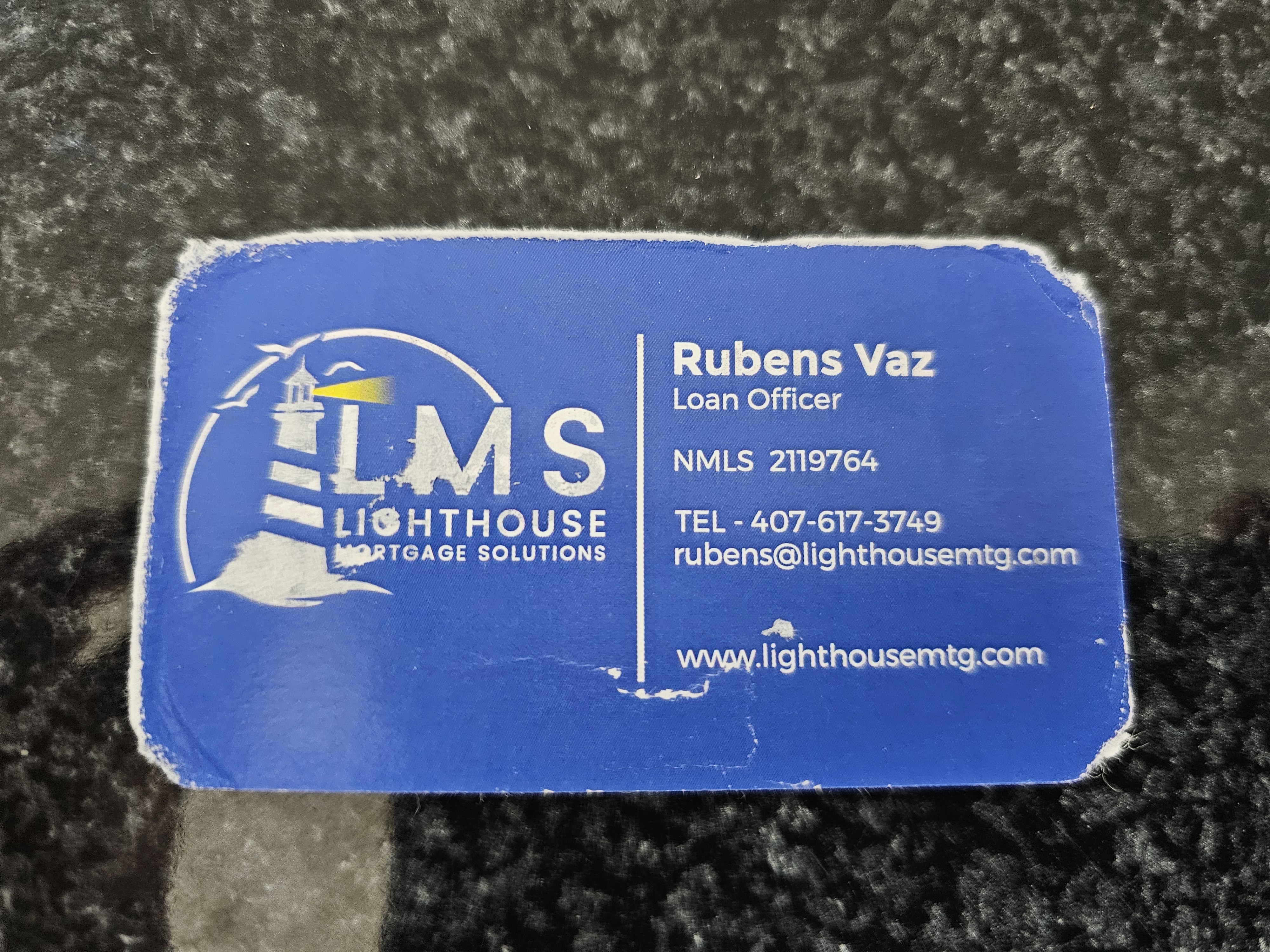 Front of business card