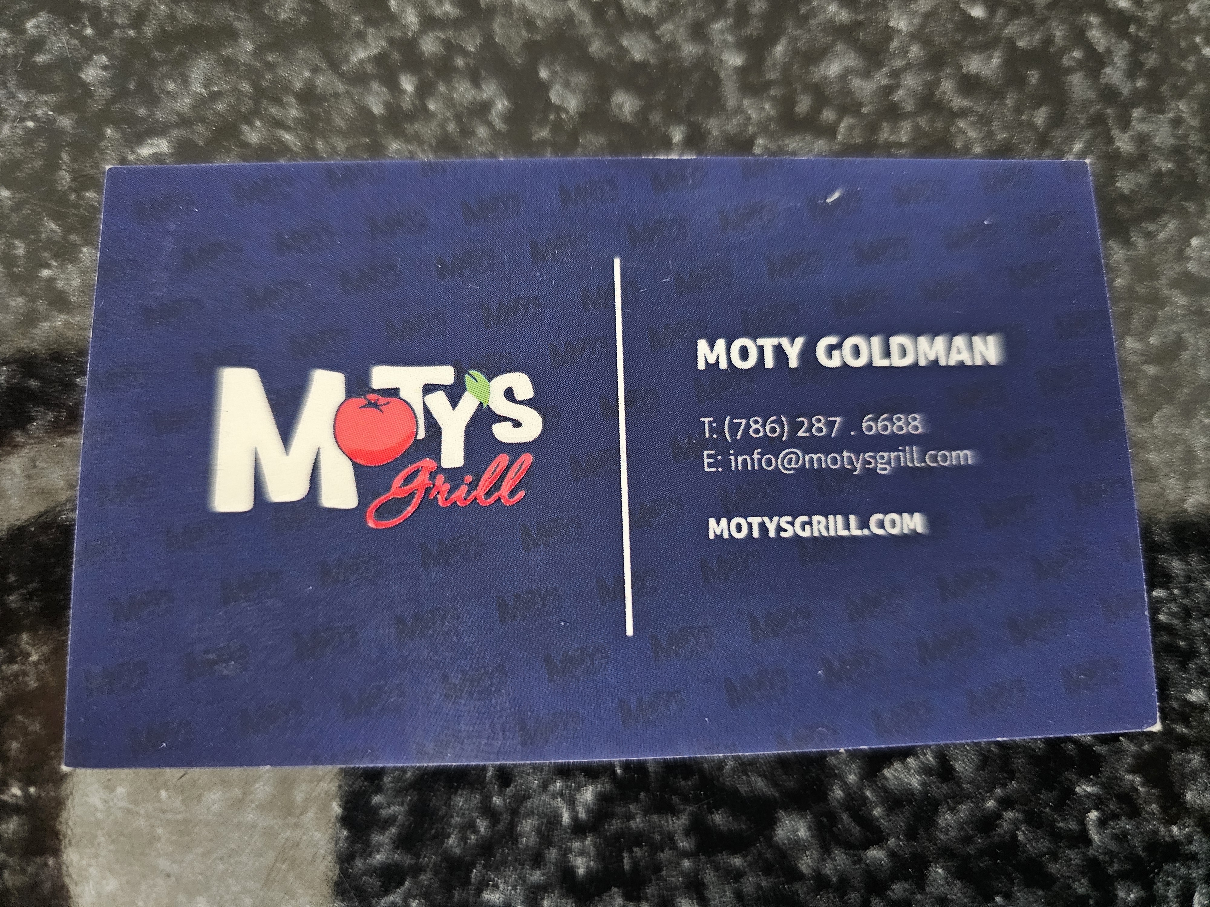 Front of business card