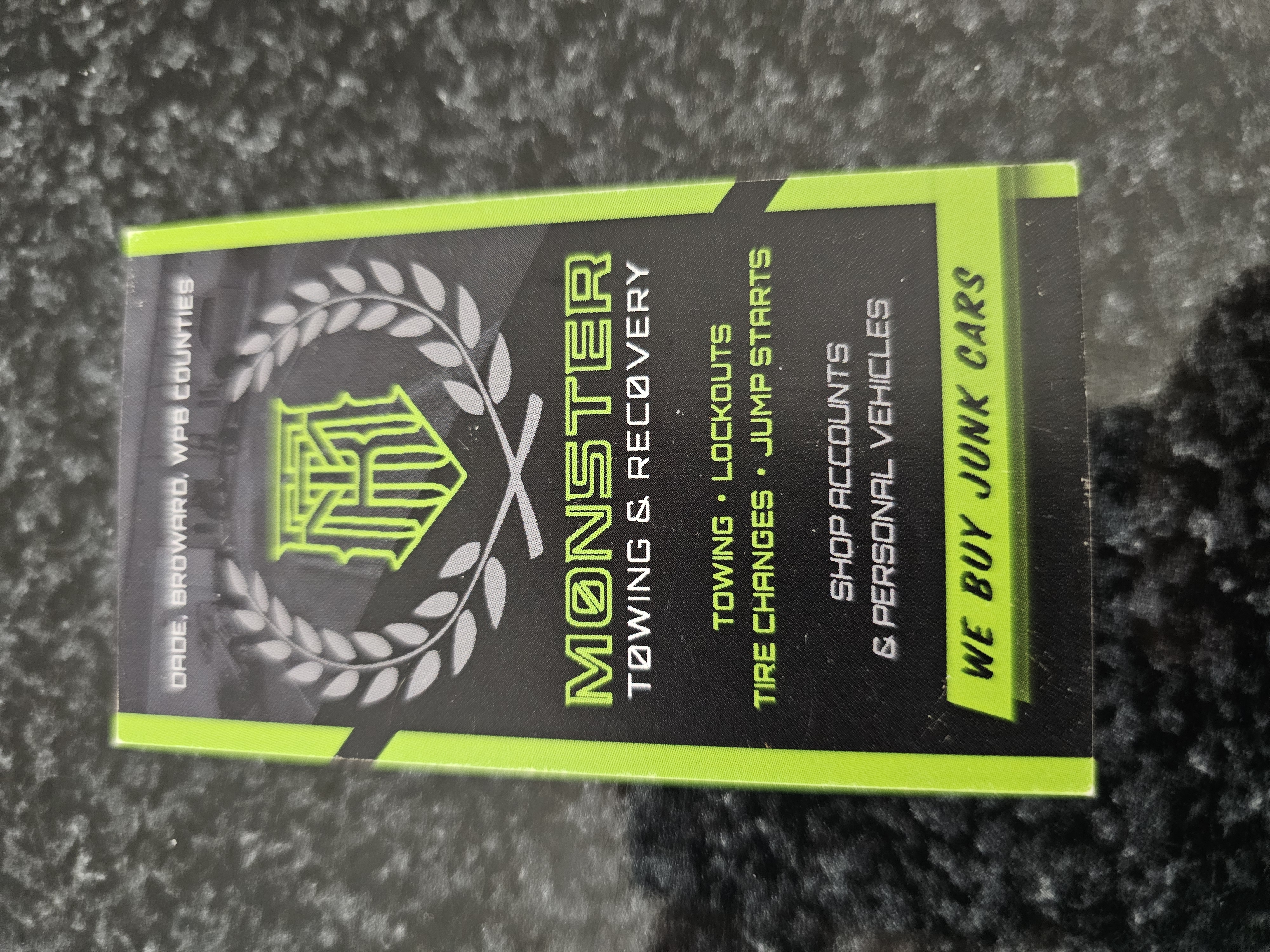 Front of business card