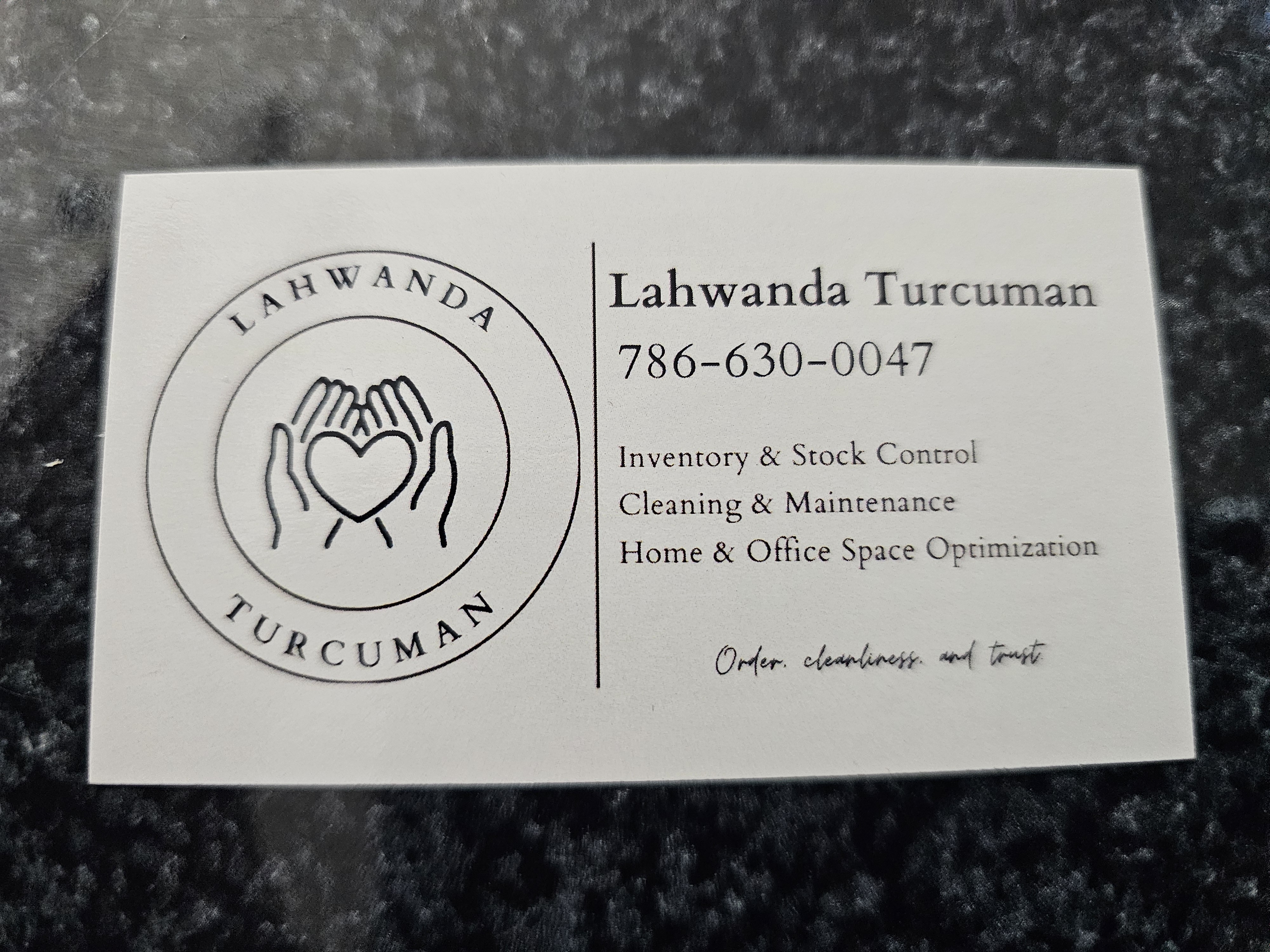 Front of business card