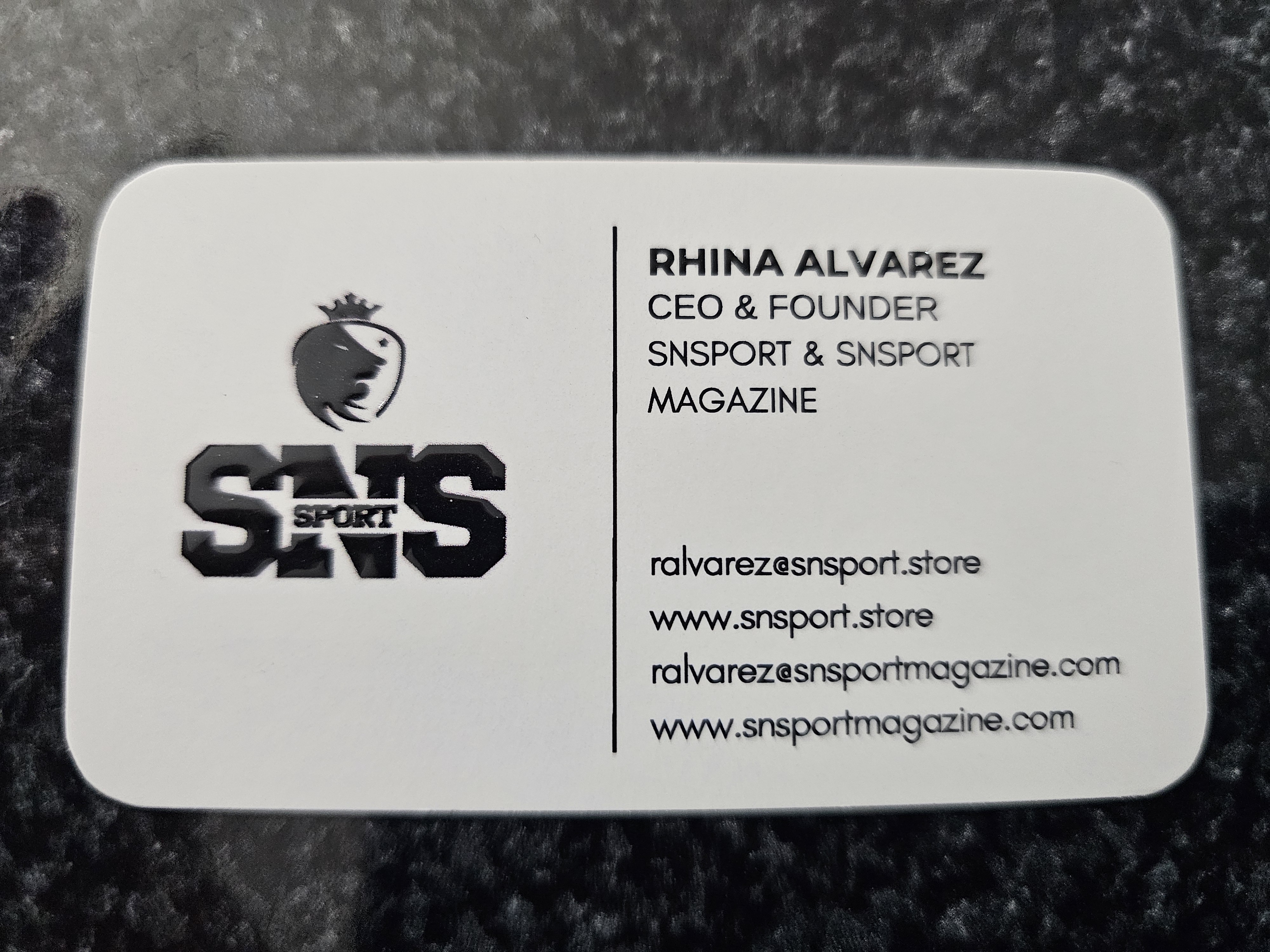 Front of business card