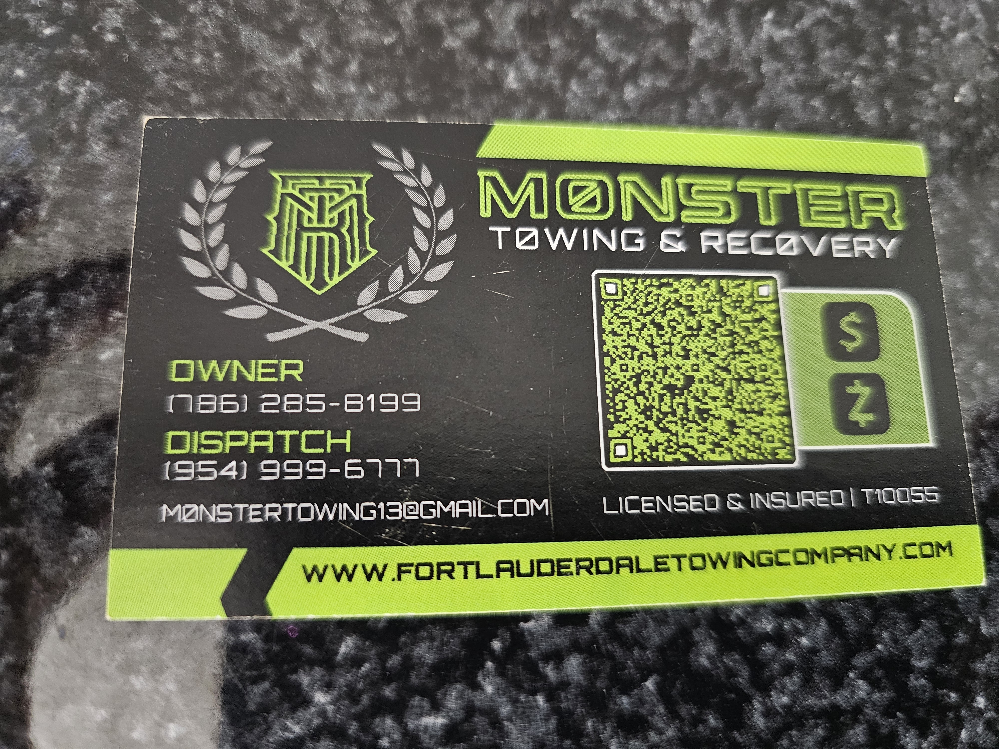 Back of business card