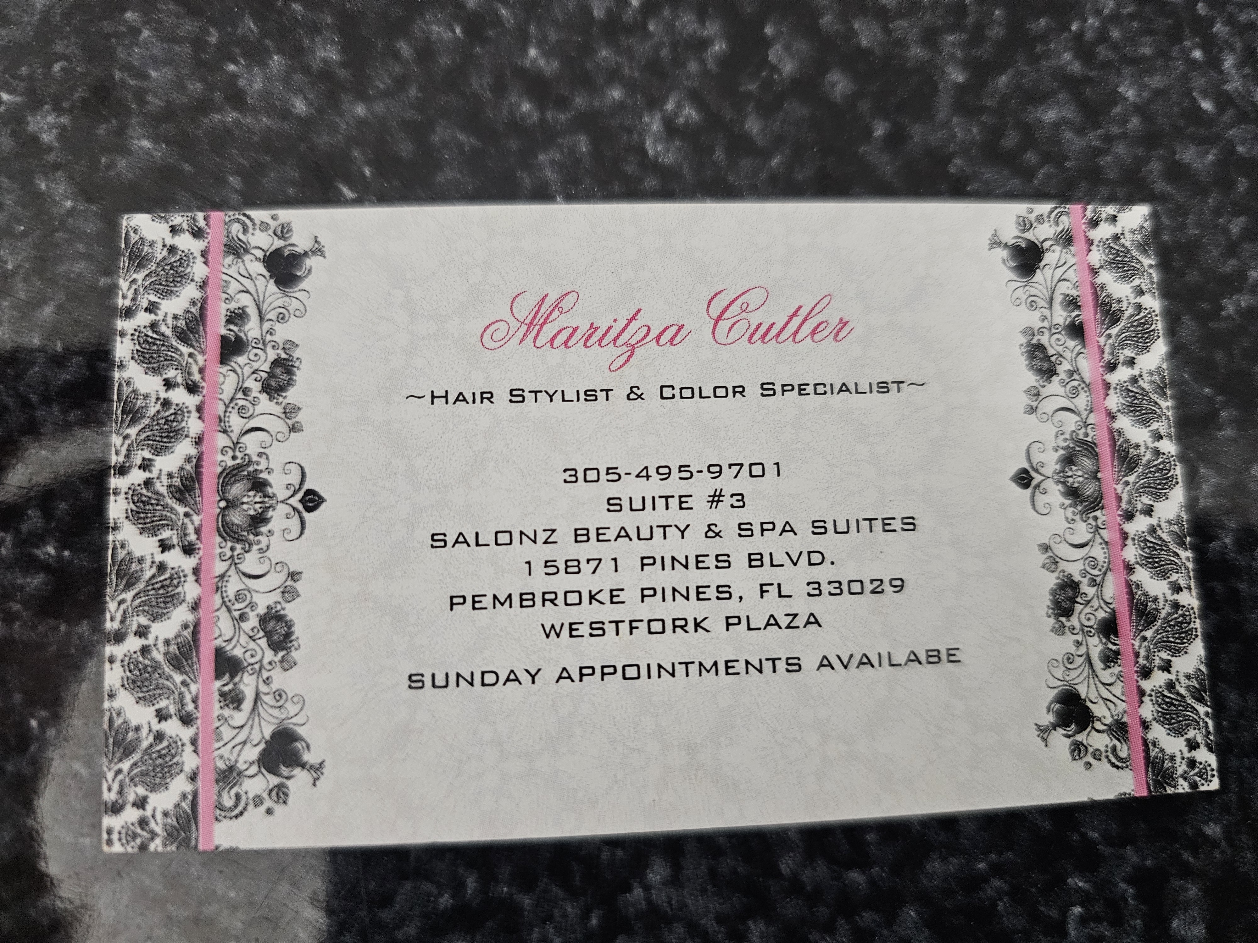 Front of business card